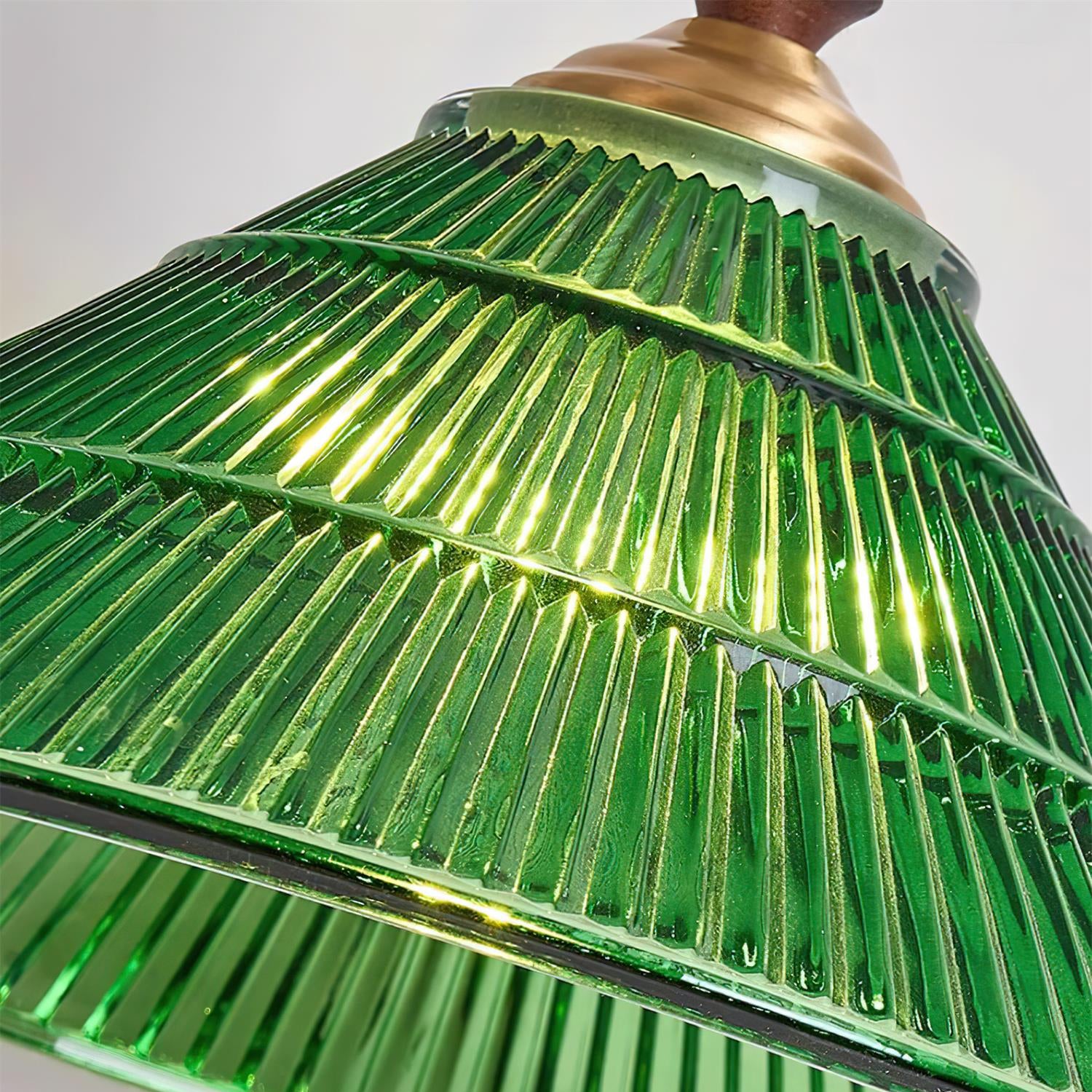 Grüne Pendelleuchte Glas, Vintage Design Dimmbar