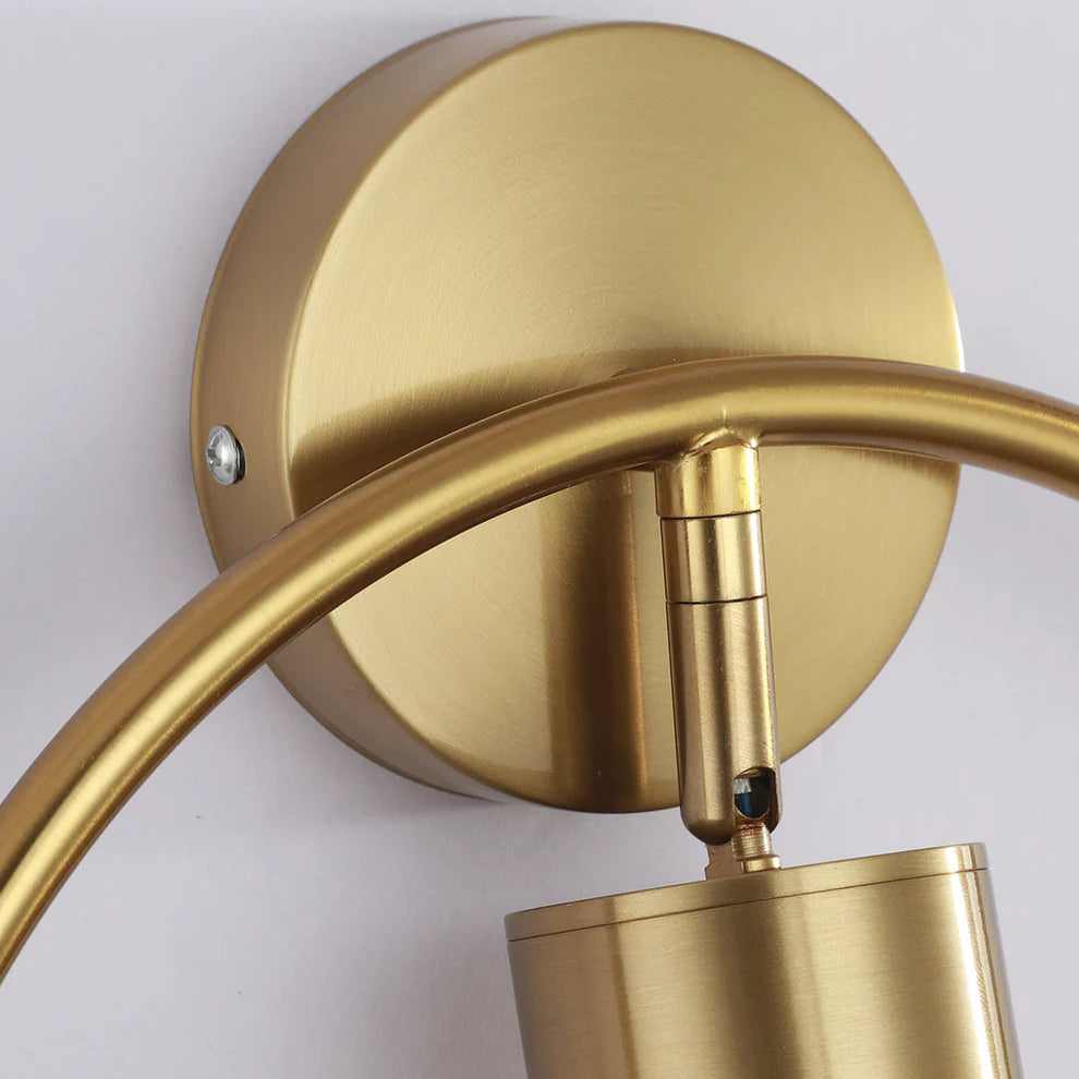 Verstellbare LED Wandlampe Schwarz, Gold, Modernes Design aus Metall
