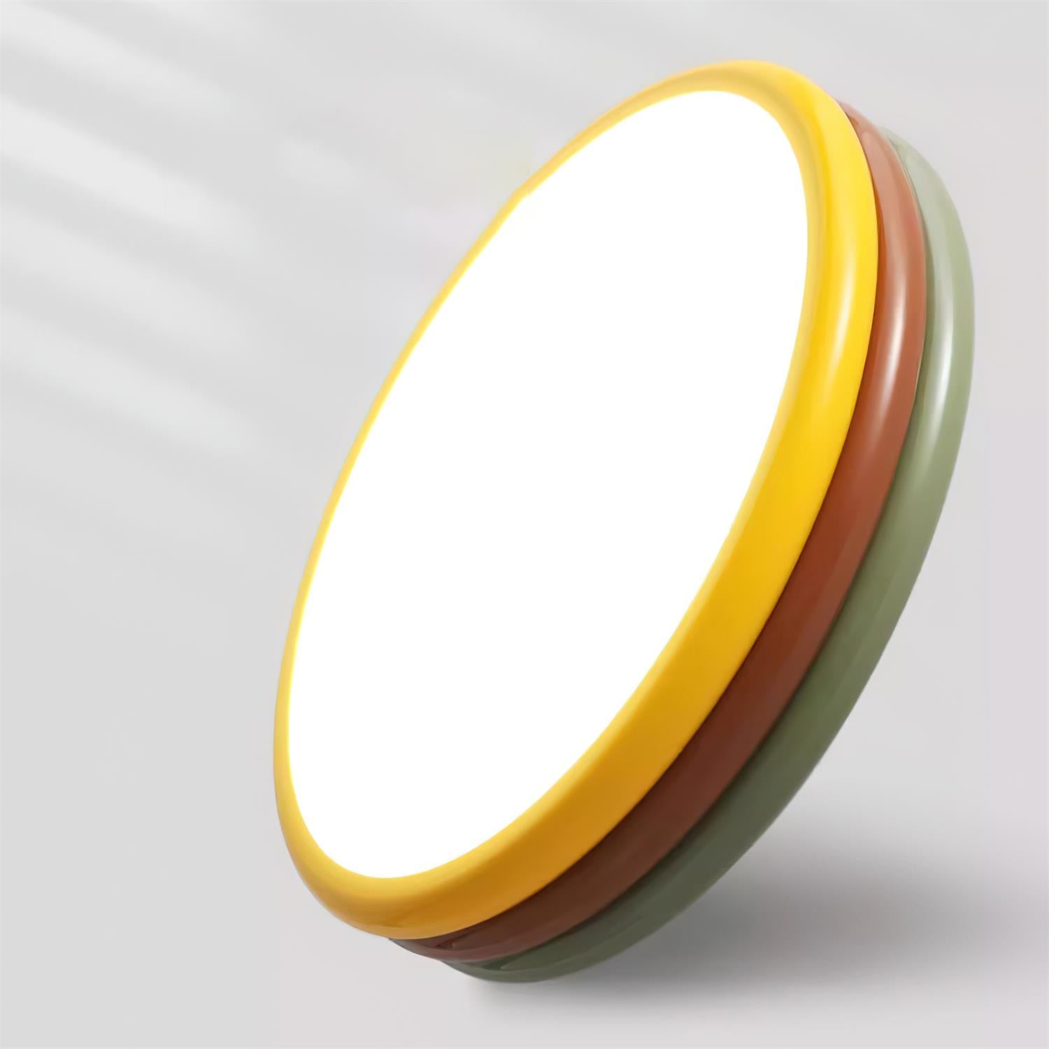 Deckenleuchte Metall Acryl, Rundes Design Warmweiß LED Dimmbar Mehrfarbig