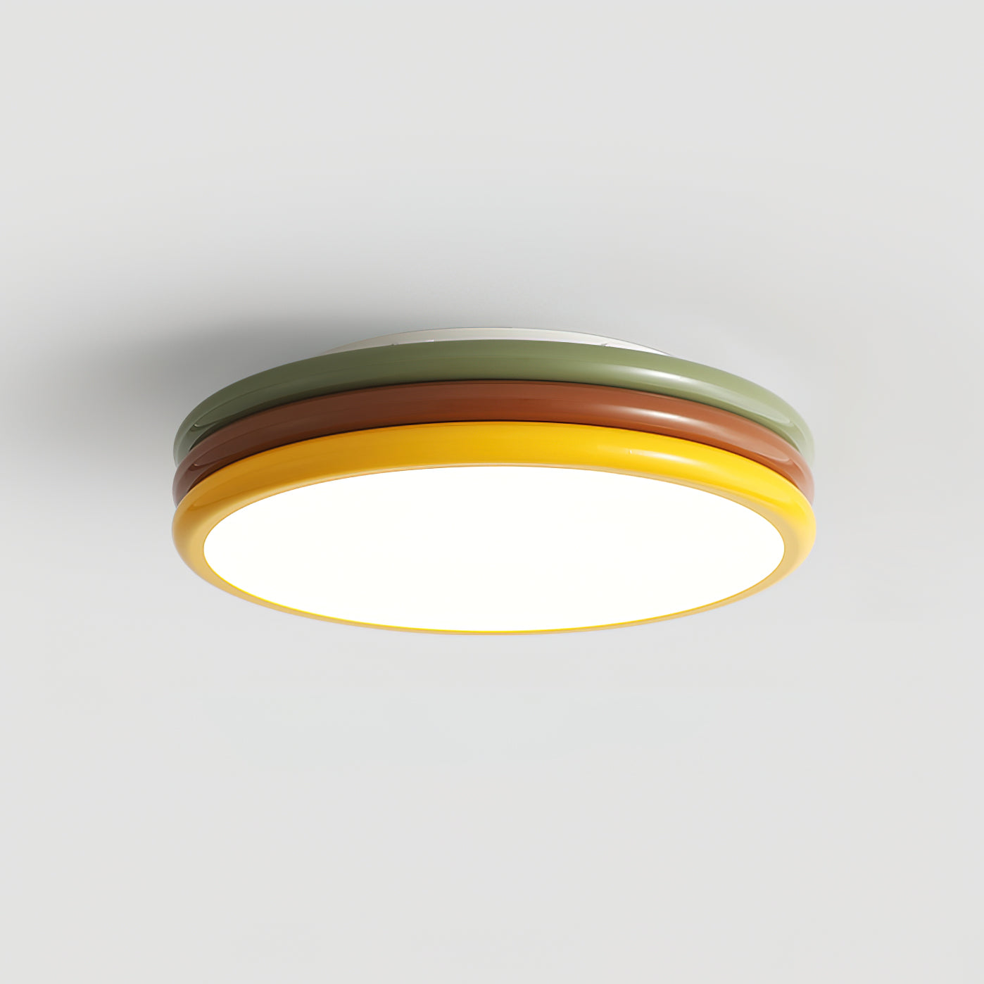 Deckenleuchte Metall Acryl, Rundes Design Warmweiß LED Dimmbar Mehrfarbig