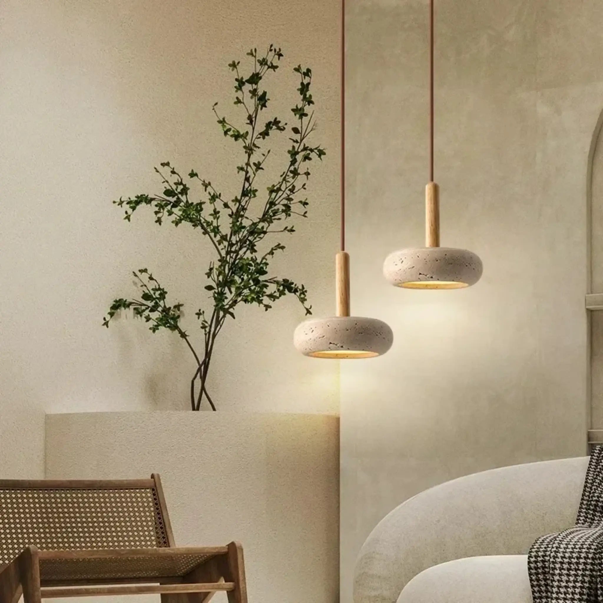 Hängelampe Marmor LED, Moderne Pendelleuchte Schwarz für Esstisch