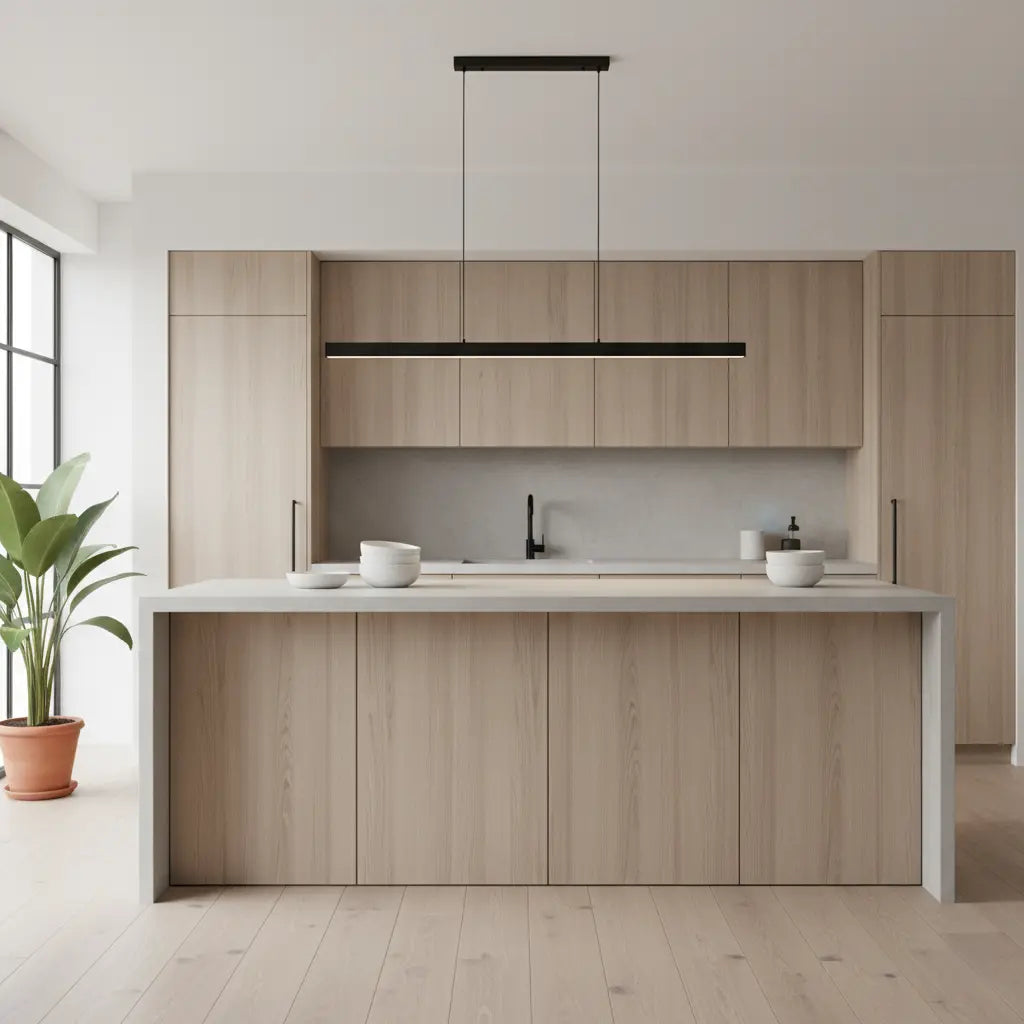 LED Hängelampe Esstisch Linear Schwarz, Pendelleuchte Dimmbar 120–200 cm