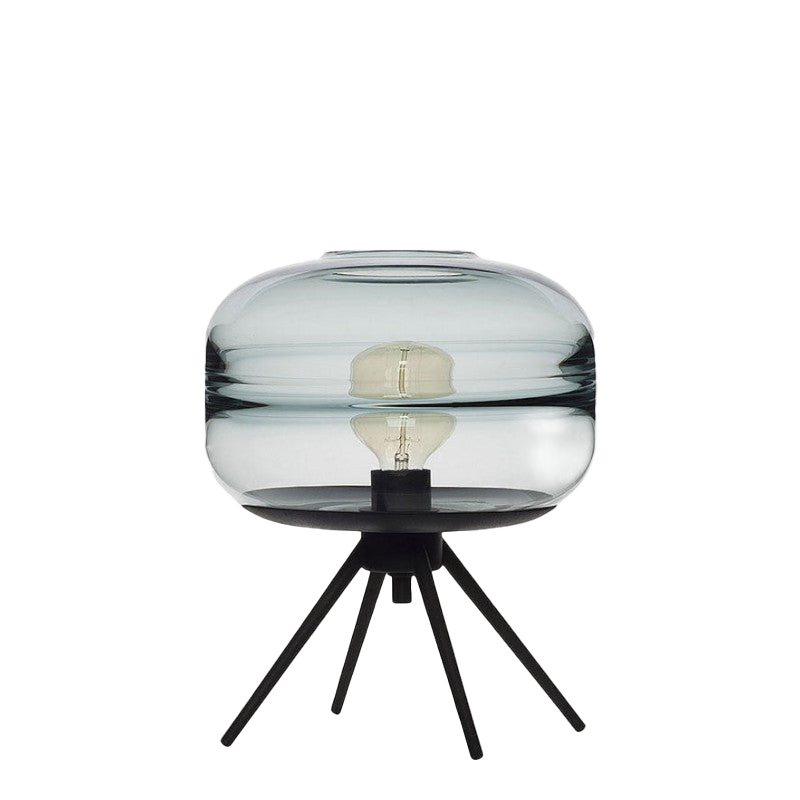 Glas Tischlampe Kuppel, Moderne Tischleuchte E27