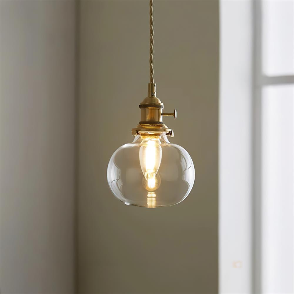 Glas Pendelleuchte, Vintage Design Dimmbar E27