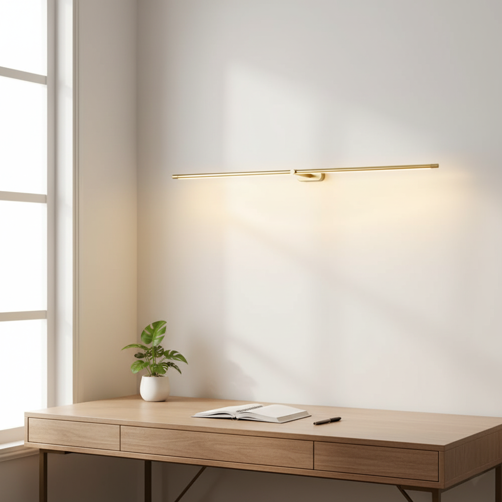 Kabellose LED Wandleuchte Linearm, Bilderleuchte Dimmbar USB 68–128 cm