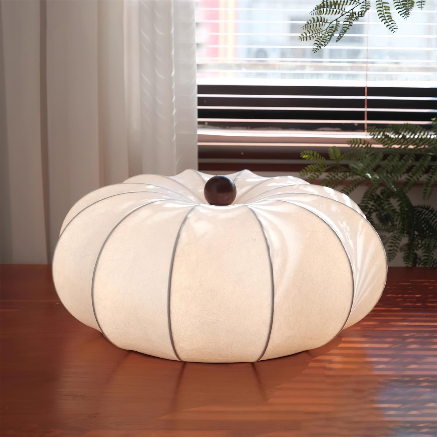 Deckenleuchte Stoff Blumenform Holzakzent, Moderne Deckenlampe Dimmbar E27