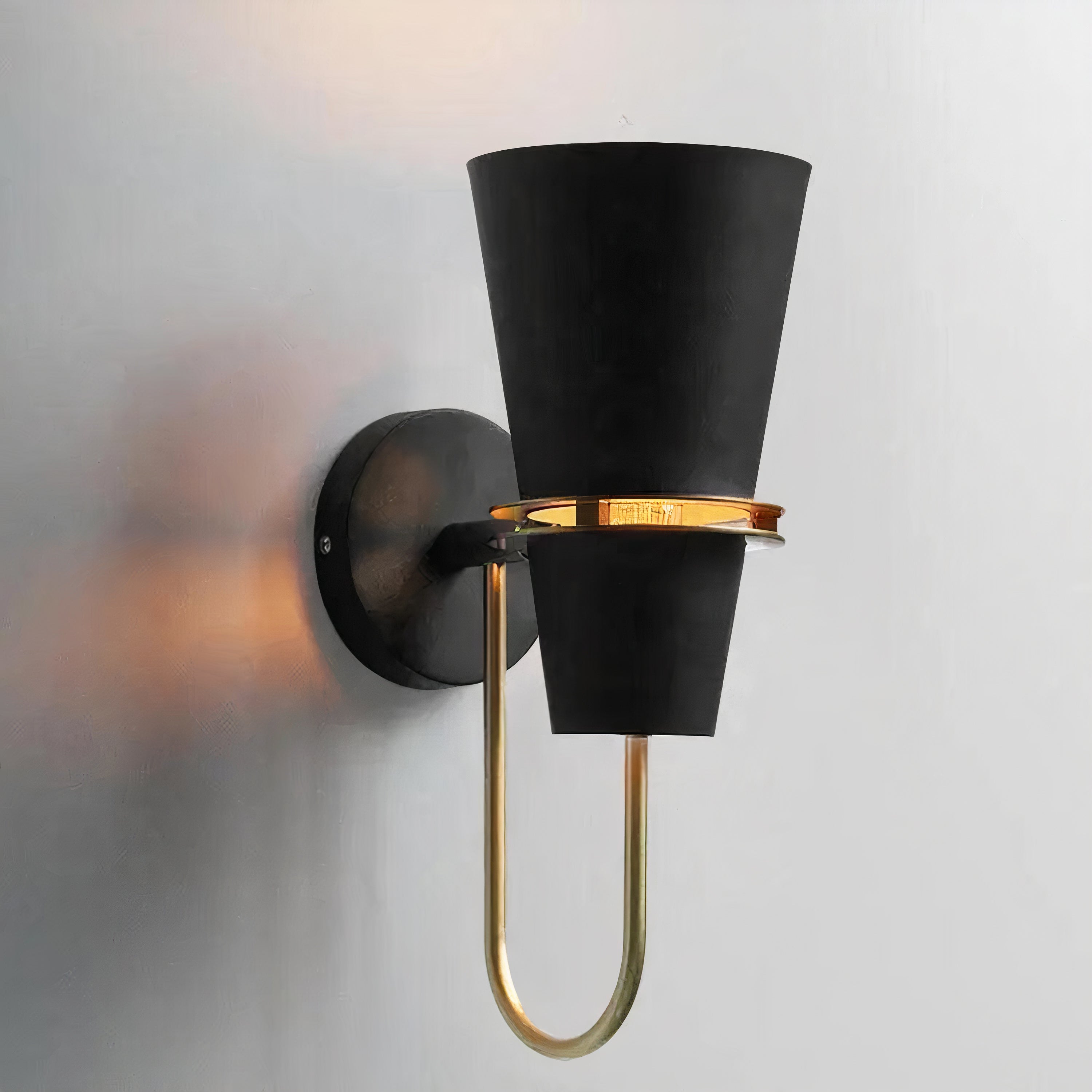 Moderne Wandlampe aus Metall, Skandinavisches Design, Schwarz / Weiß / Blau, E27