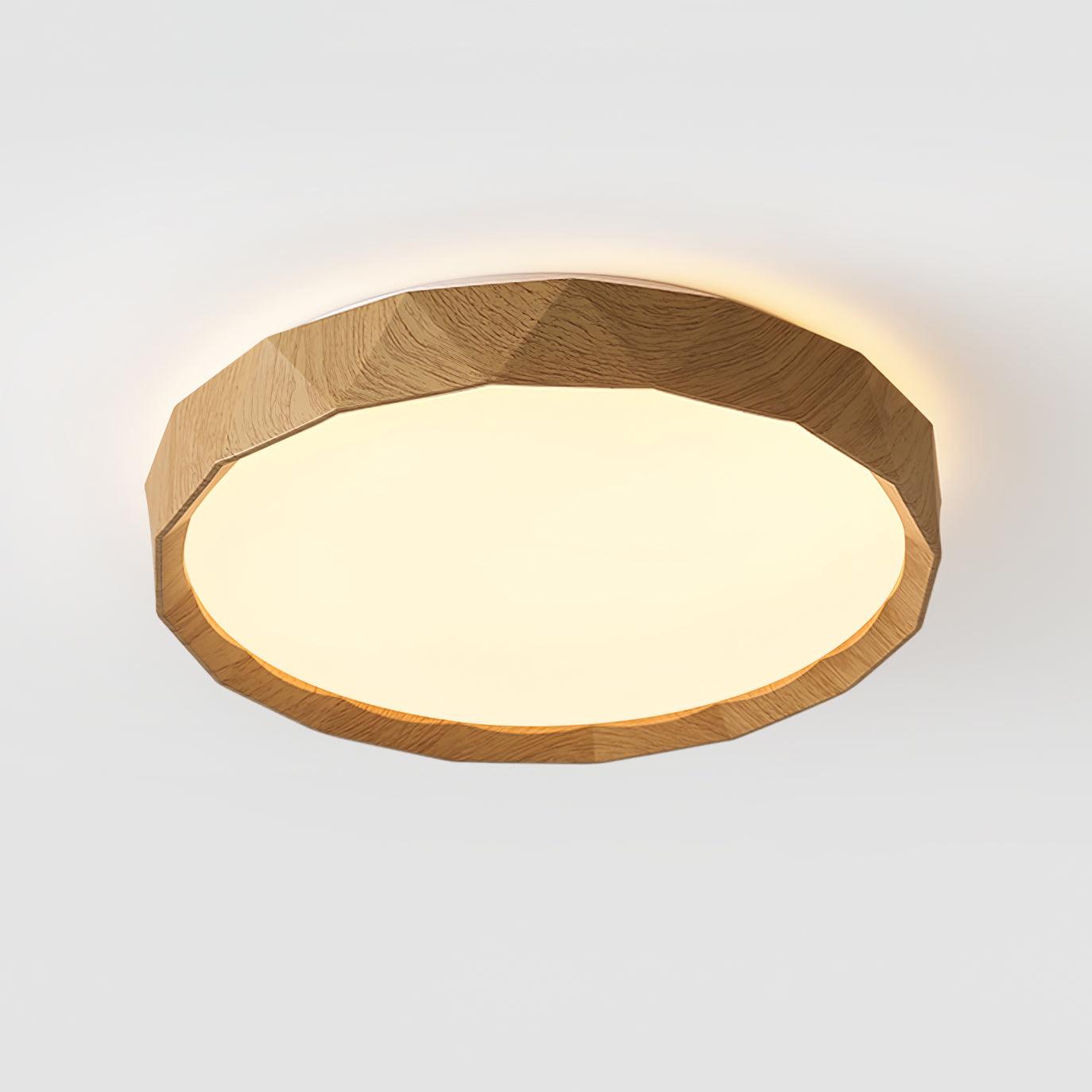 Wabi-Sabi Deckenleuchte Walnuss, Metall Acryl, LED Warmweiß 3000K