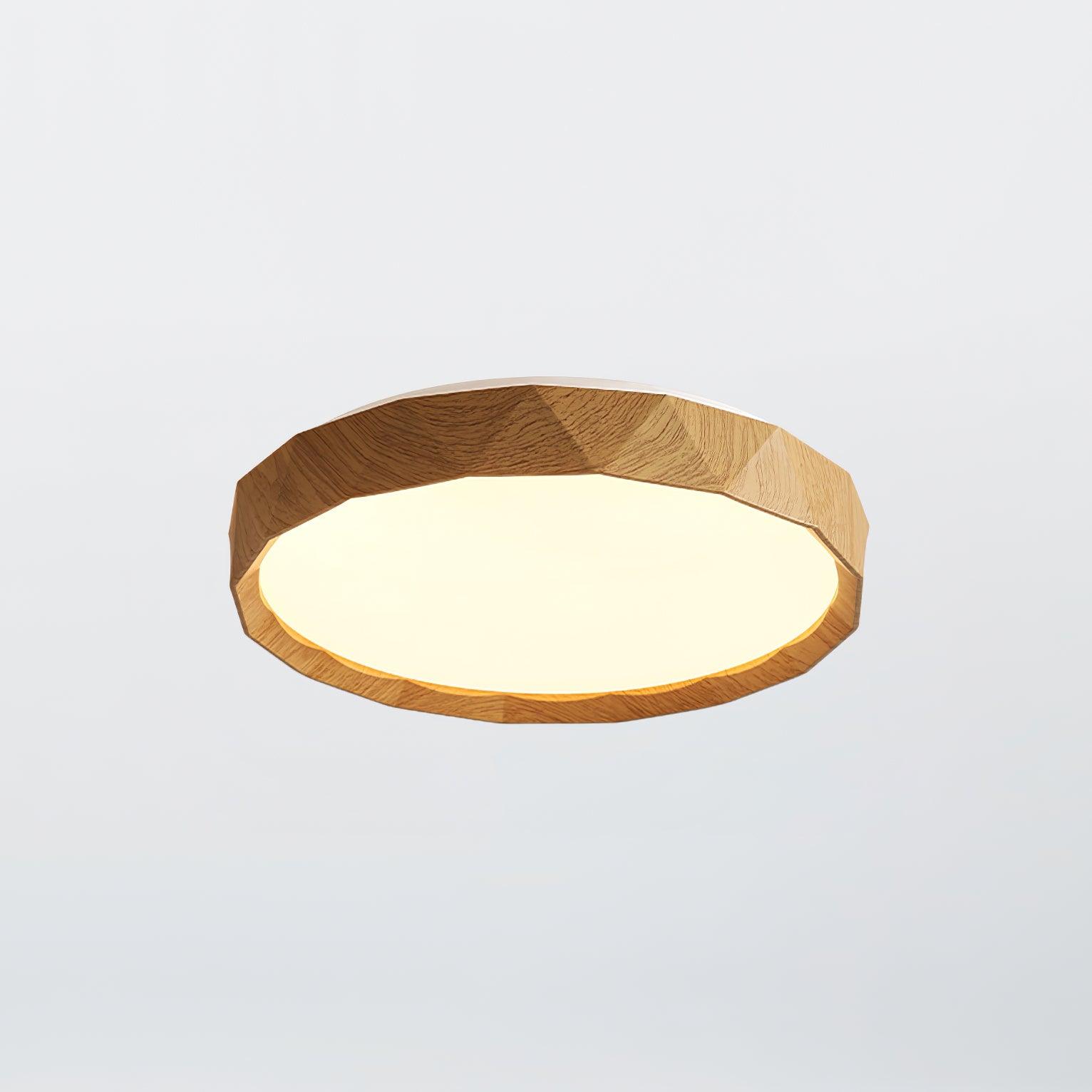Wabi-Sabi Deckenleuchte Walnuss, Metall Acryl, LED Warmweiß 3000K