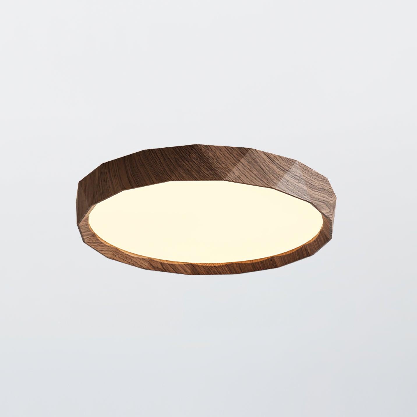 Wabi-Sabi Deckenleuchte Walnuss, Metall Acryl, LED Warmweiß 3000K
