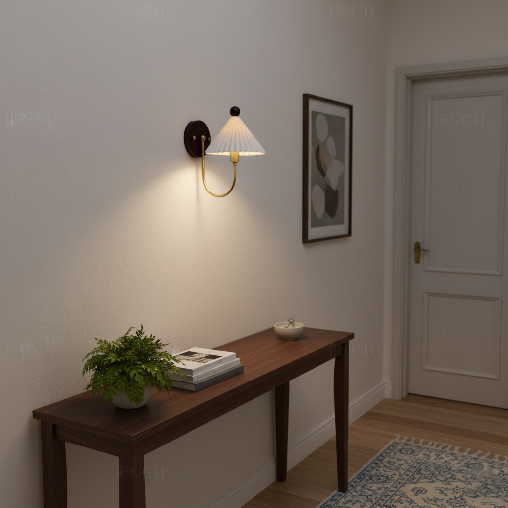Keramik Wandlampe, Handgefertigtes Vintage Design Dimmbar