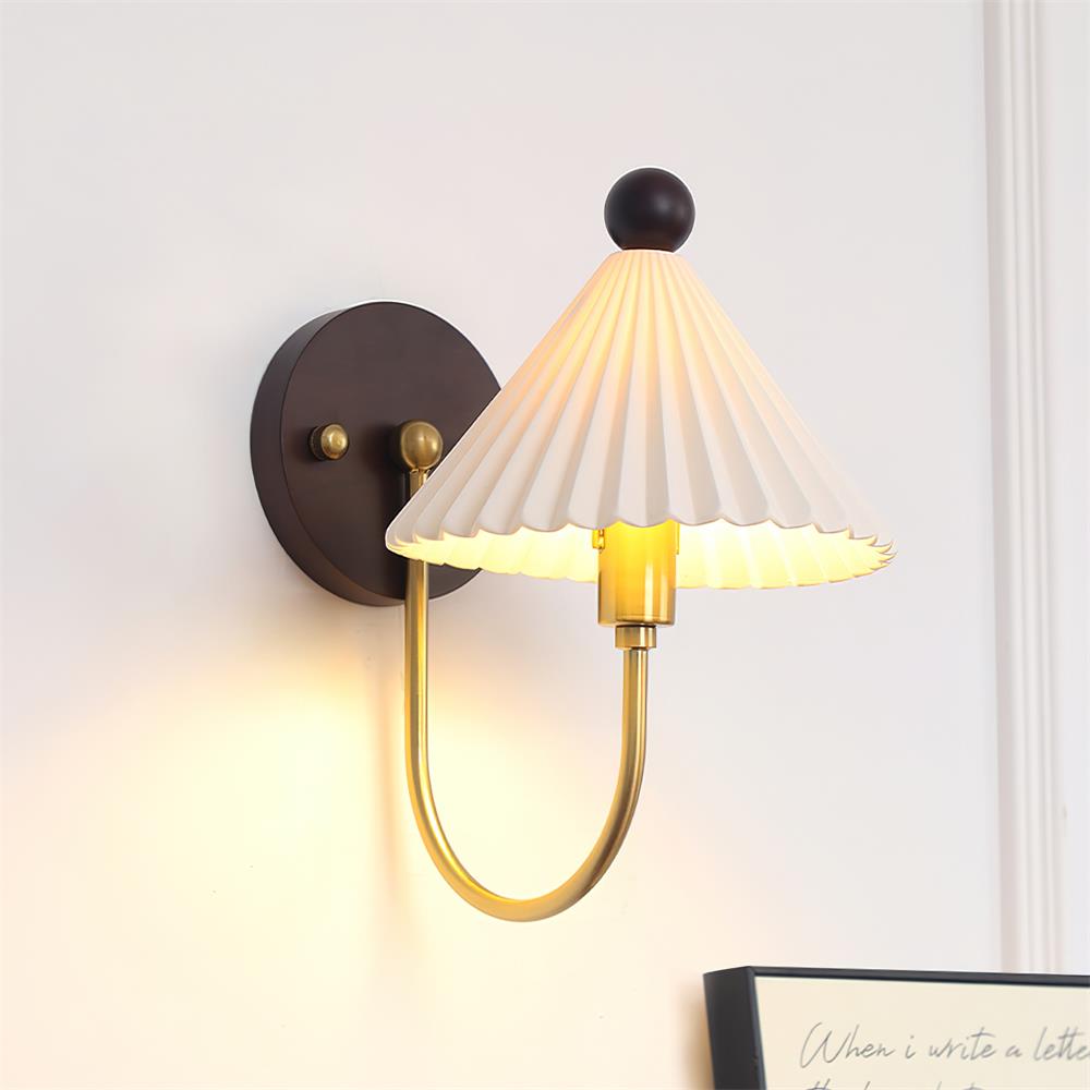 Keramik Wandlampe, Handgefertigtes Vintage Design Dimmbar
