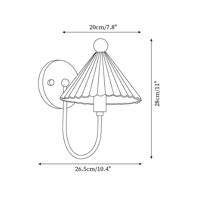Keramik Wandlampe, Handgefertigtes Vintage Design Dimmbar