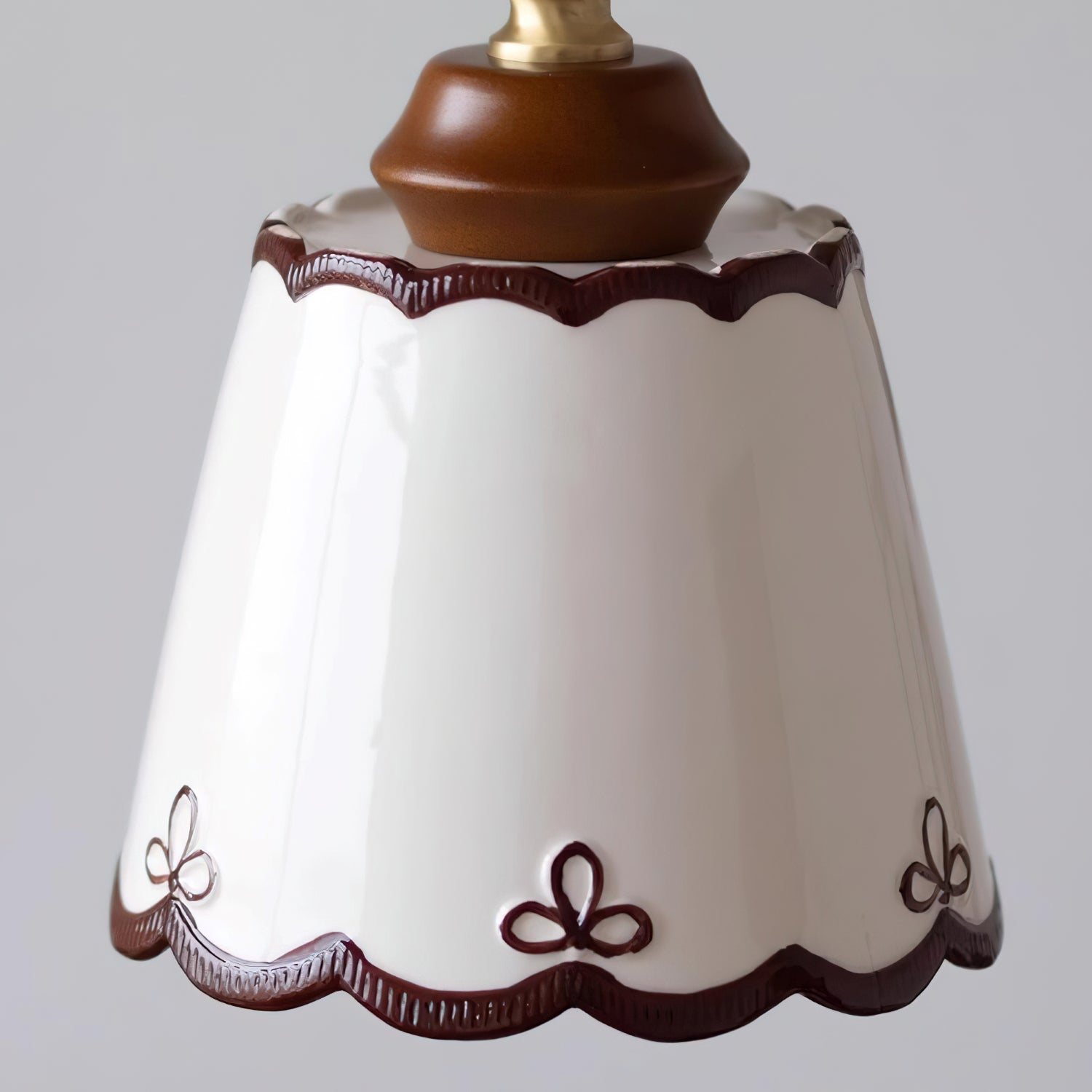 Keramik Pendelleuchte Handbemalt Ø25 cm, Vintage Design