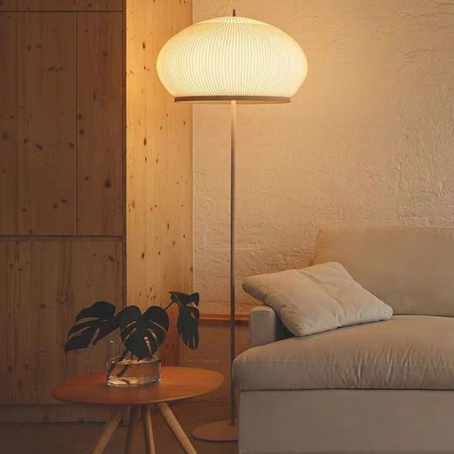 Große Stehlampe Stoffschirm, Moderne Stehleuchte