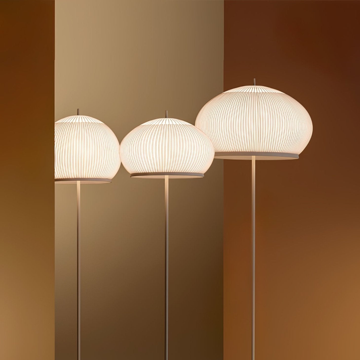 Große Stehlampe Stoffschirm, Moderne Stehleuchte