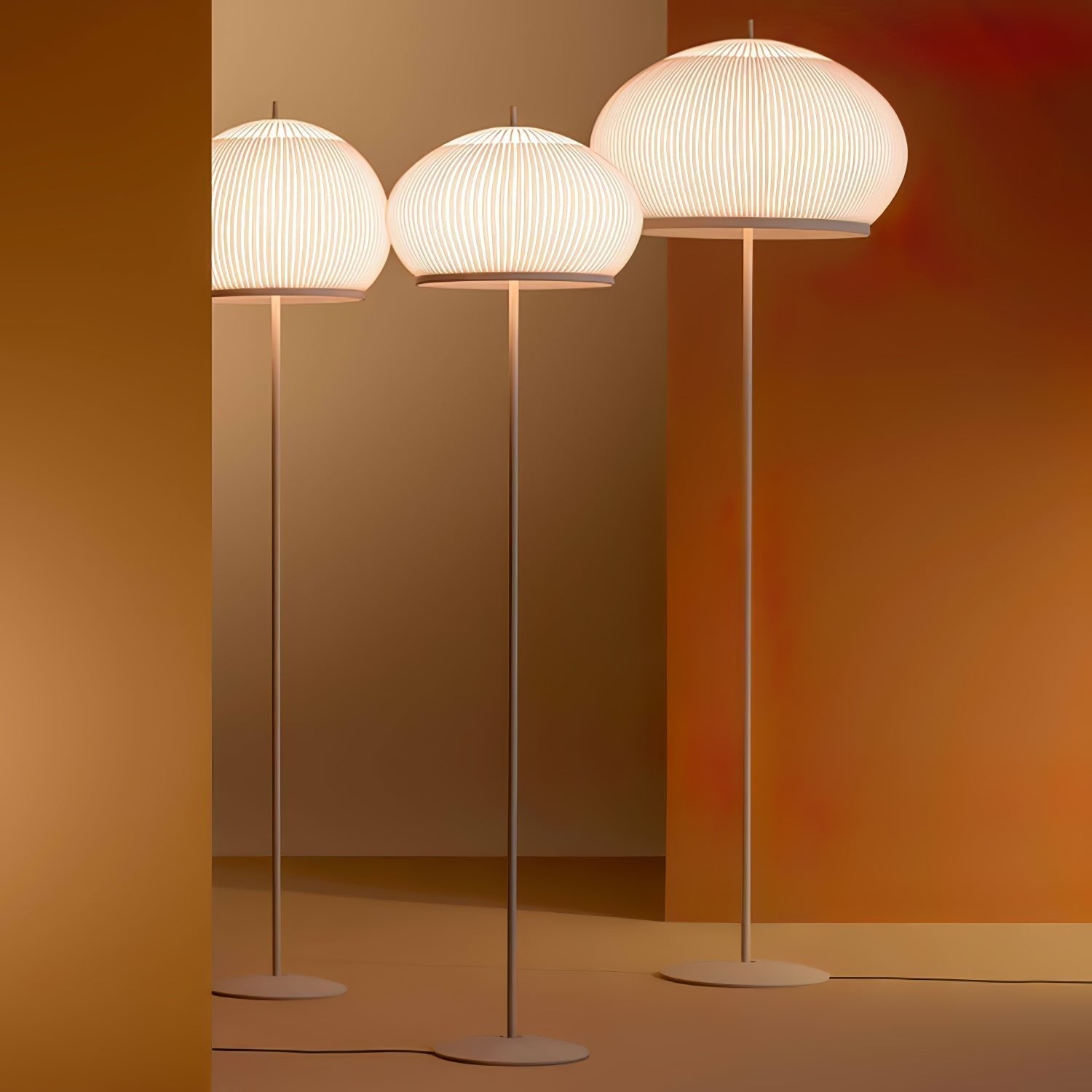 Große Stehlampe Stoffschirm, Moderne Stehleuchte