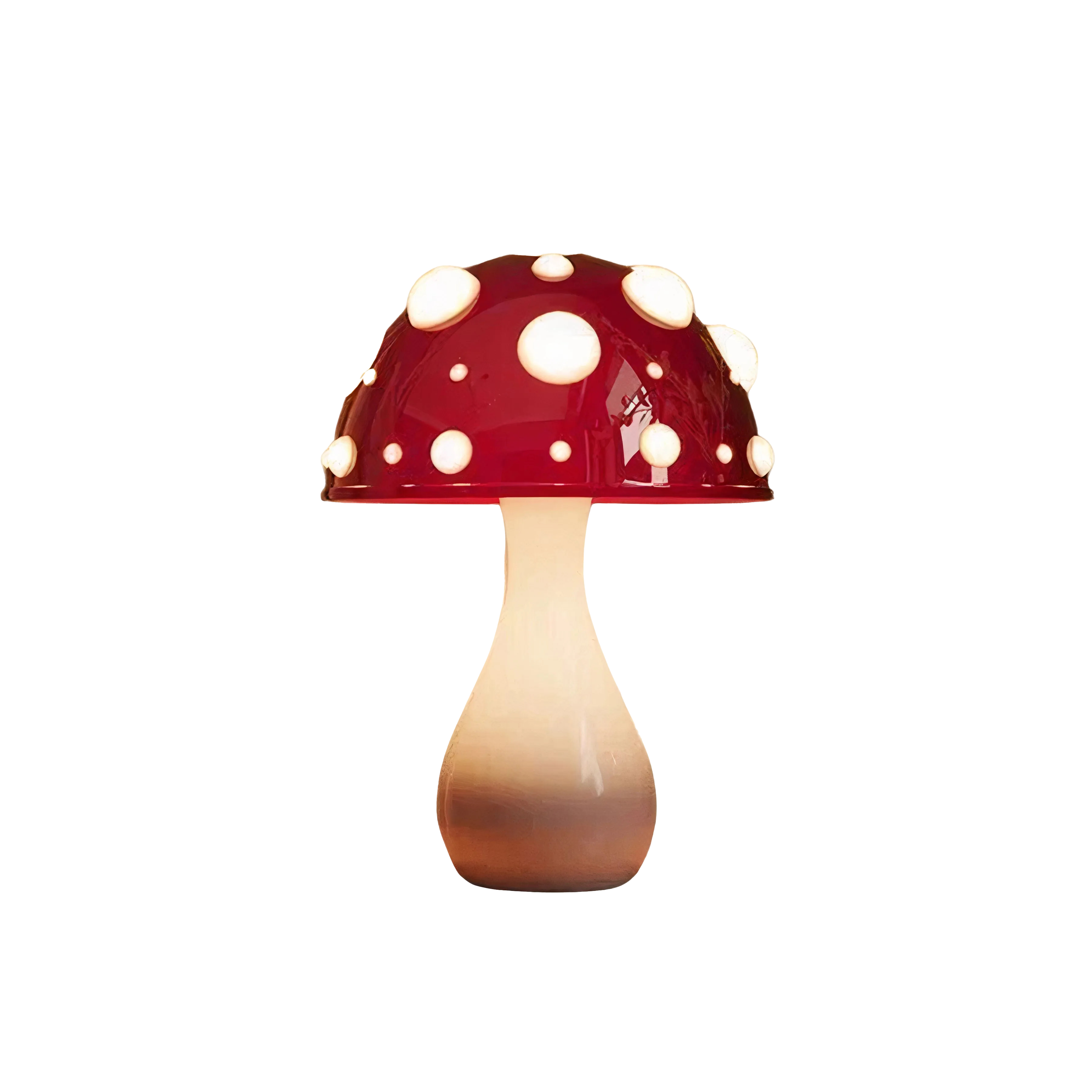 Pilz Tischlampe LED dimmbar, Kabellose Tischleuchte modern