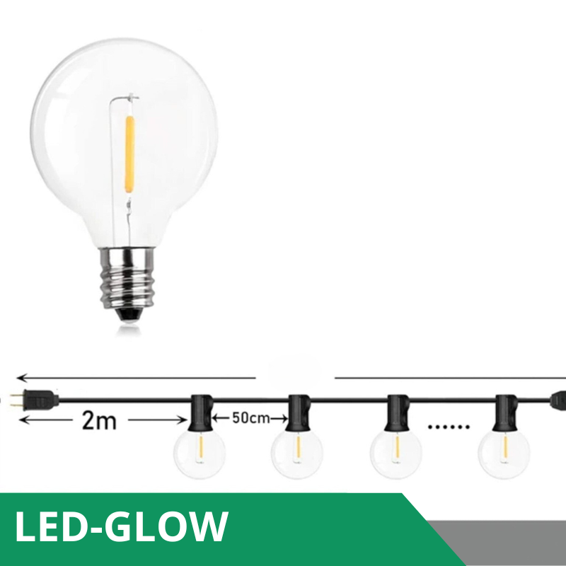 LED Lichterkette außen, Warmweiß erweiterbar
