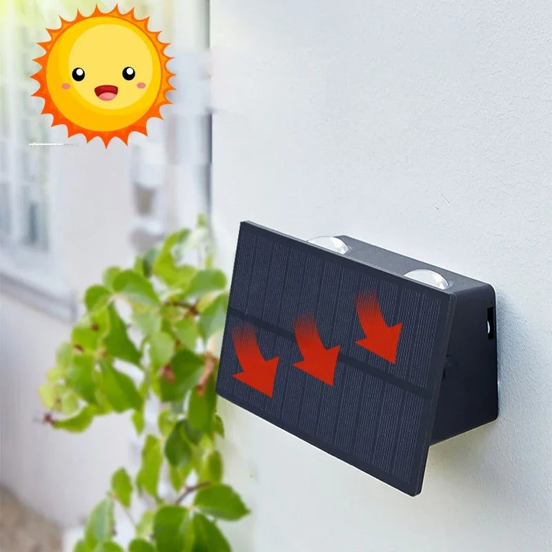 Solar Außenwandlampe LED, Kabellos, Ohne Strom, Wetterfest