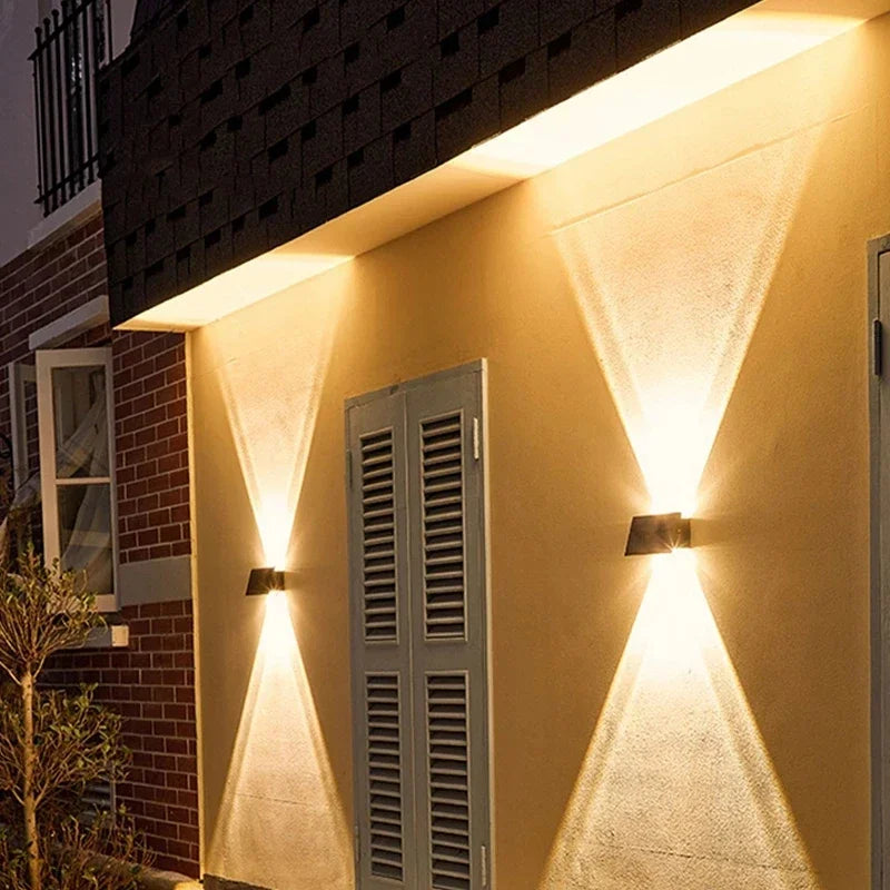 Solar Außenwandlampe LED, Kabellos, Ohne Strom, Wetterfest