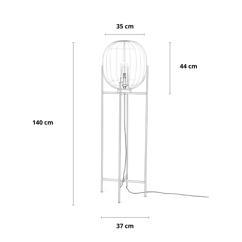 Stehlampe Glas Schwarz, Design Stehleuchte E27 Amber/Smoke 100/140 cm