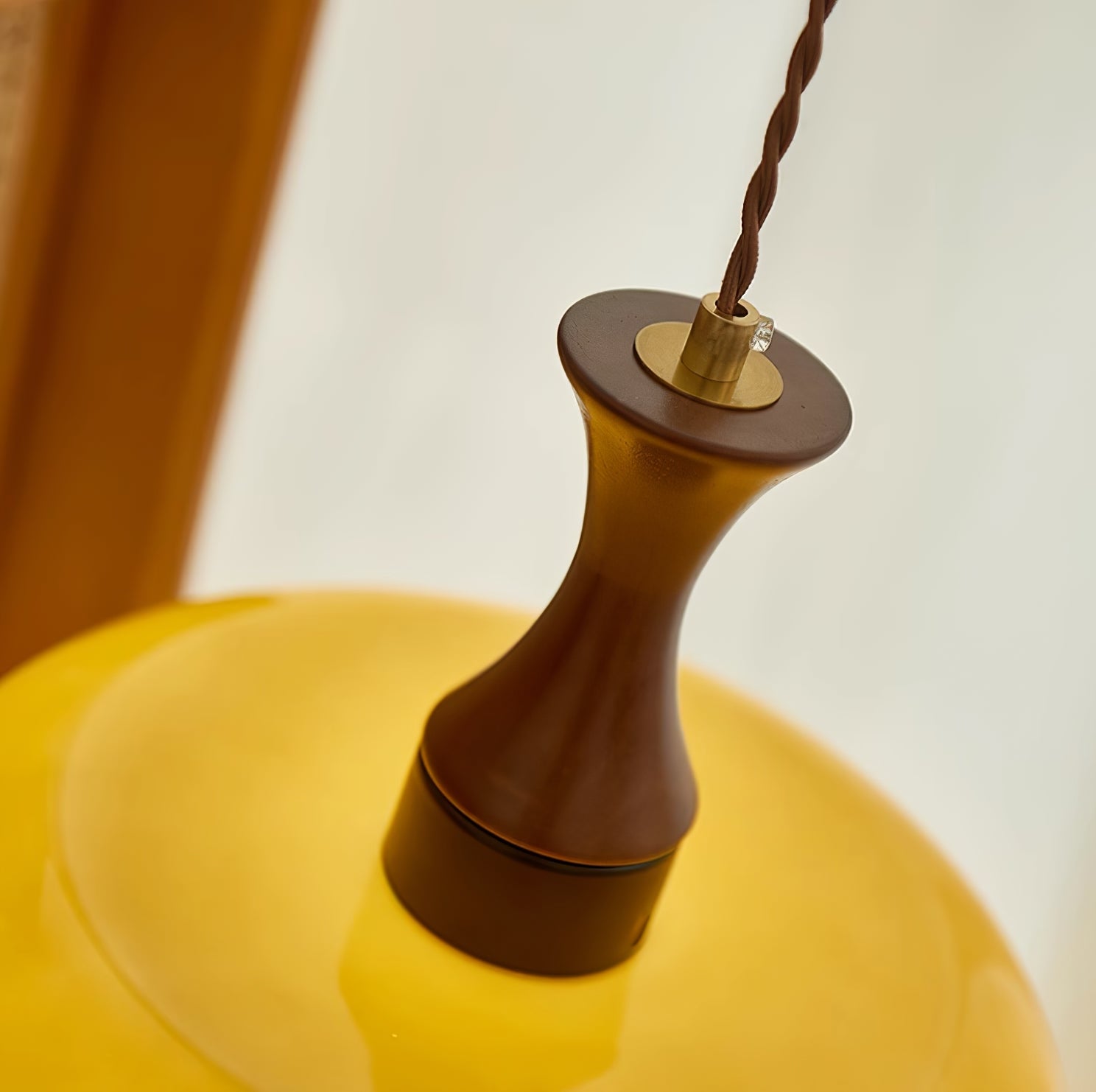 Pendelleuchte Glas Vintage Braun, Plug In Dimmbar Höhenverstellbar E27
