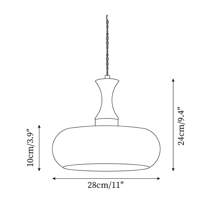 Pendelleuchte Glas Vintage Braun, Plug In Dimmbar Höhenverstellbar E27
