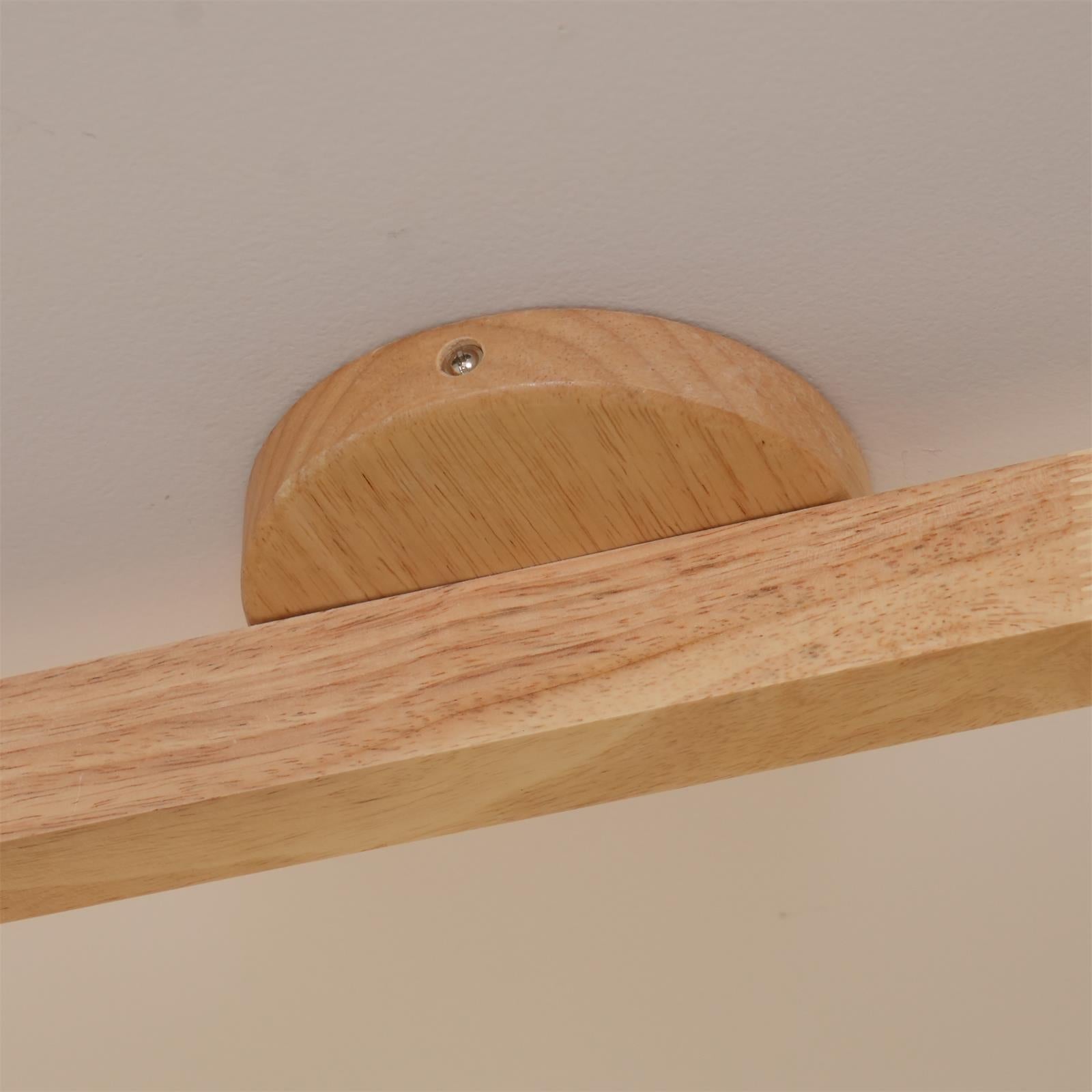 LED Schienenleuchte Holz Gold, Deckenstrahler Linear 42–120 cm