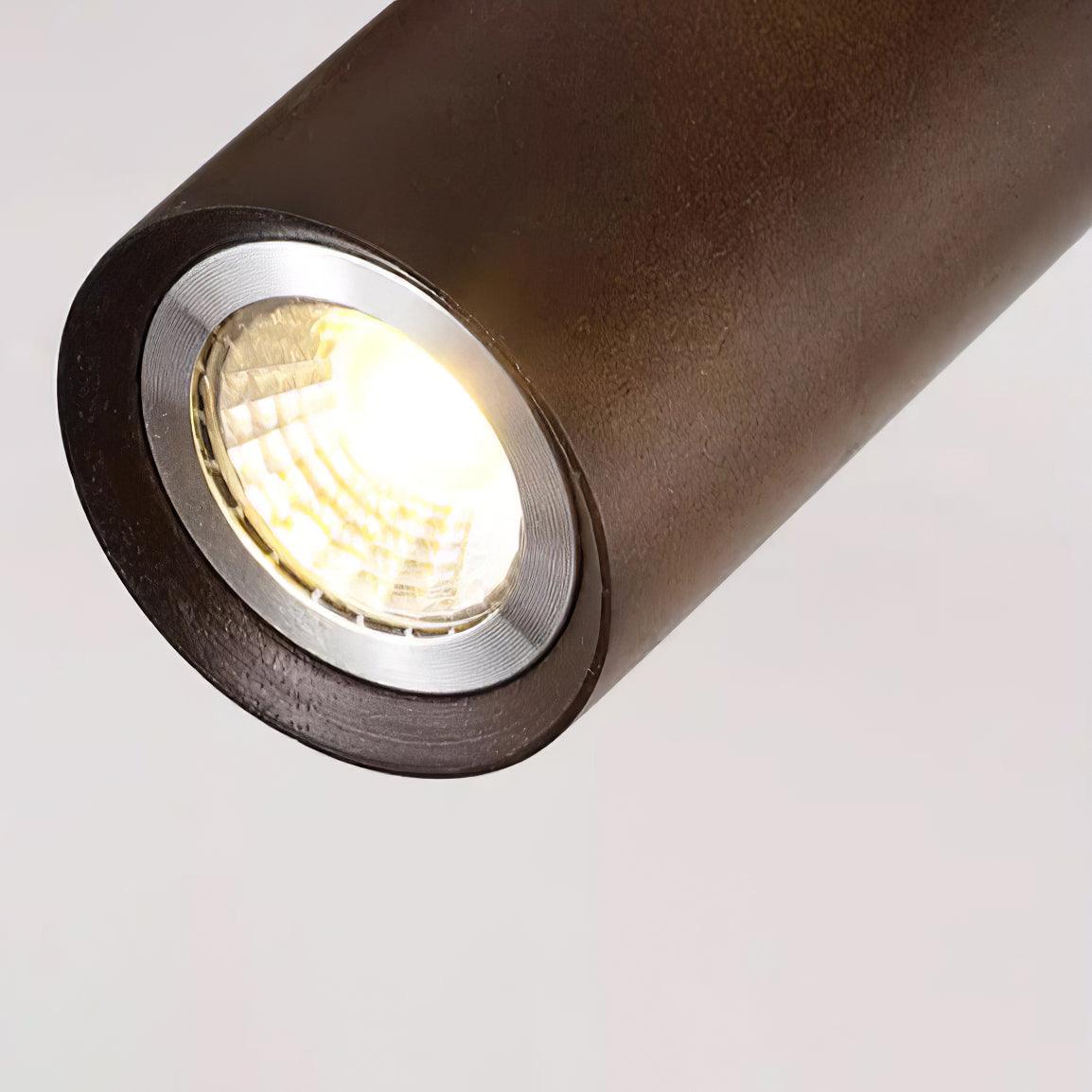 LED Schienenleuchte Holz Gold, Deckenstrahler Linear 42–120 cm