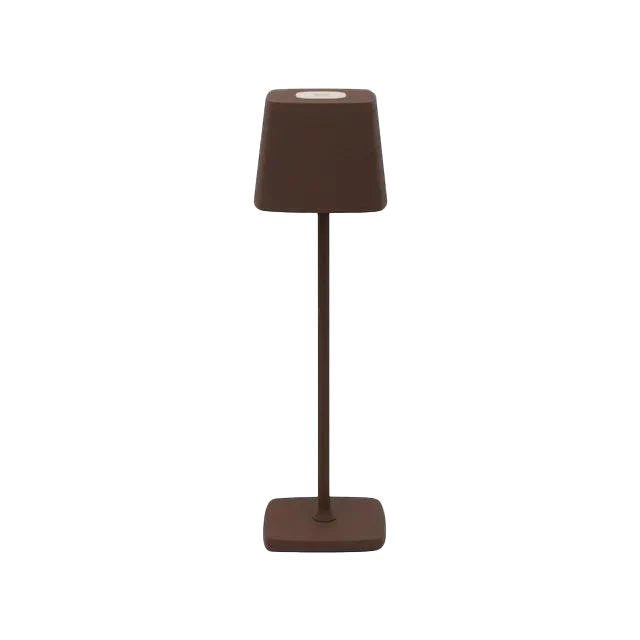 Kabellose LED Tischlampe quadratisch dimmbar, Tischleuchte Aluminium