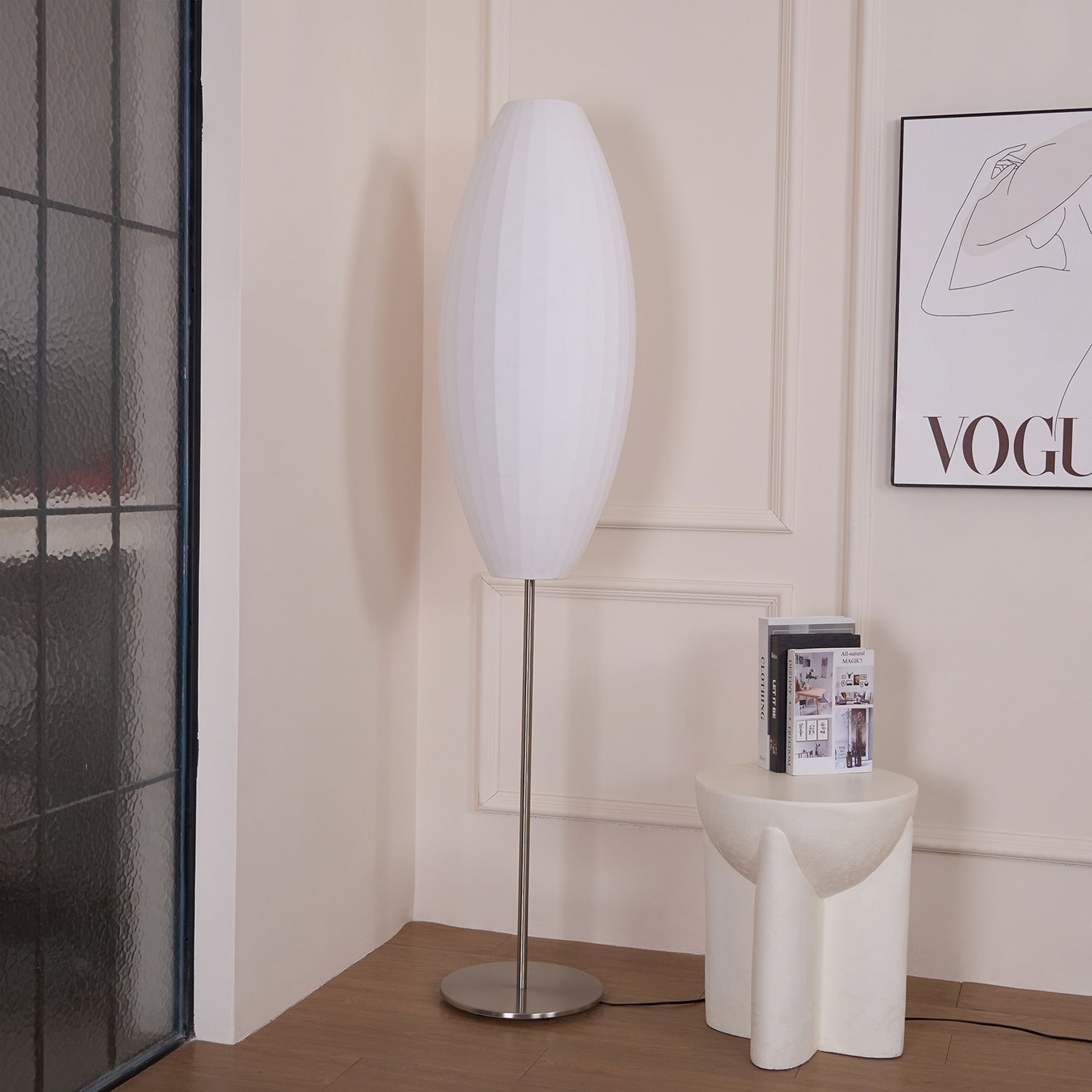 Stehlampe Stoffschirm, Moderne Stehleuchte elegant