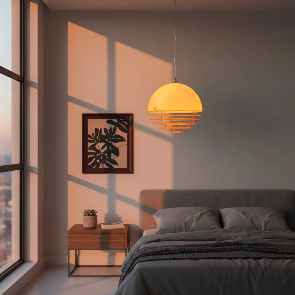 Keramik Wandleuchte Blume, LED Wandlampe rund modern
