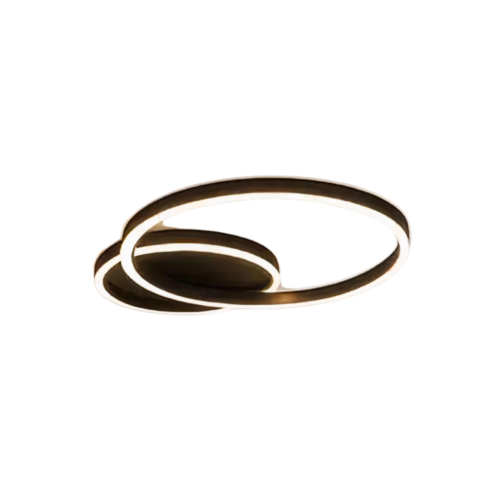 LED Deckenleuchte Ringe Schwarz, Moderne Deckenlampe 2/3-Flammig Dimmbar