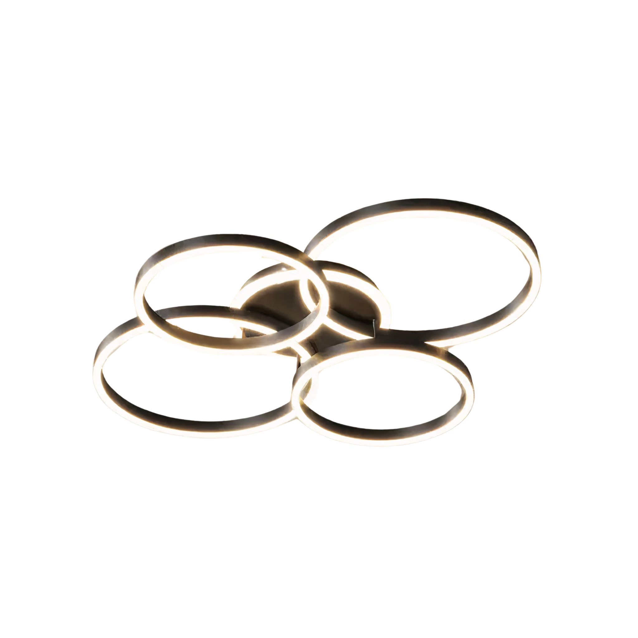 LED Deckenleuchte Mehrflammig Schwarz Gold, Moderne Deckenlampe Dimmbar