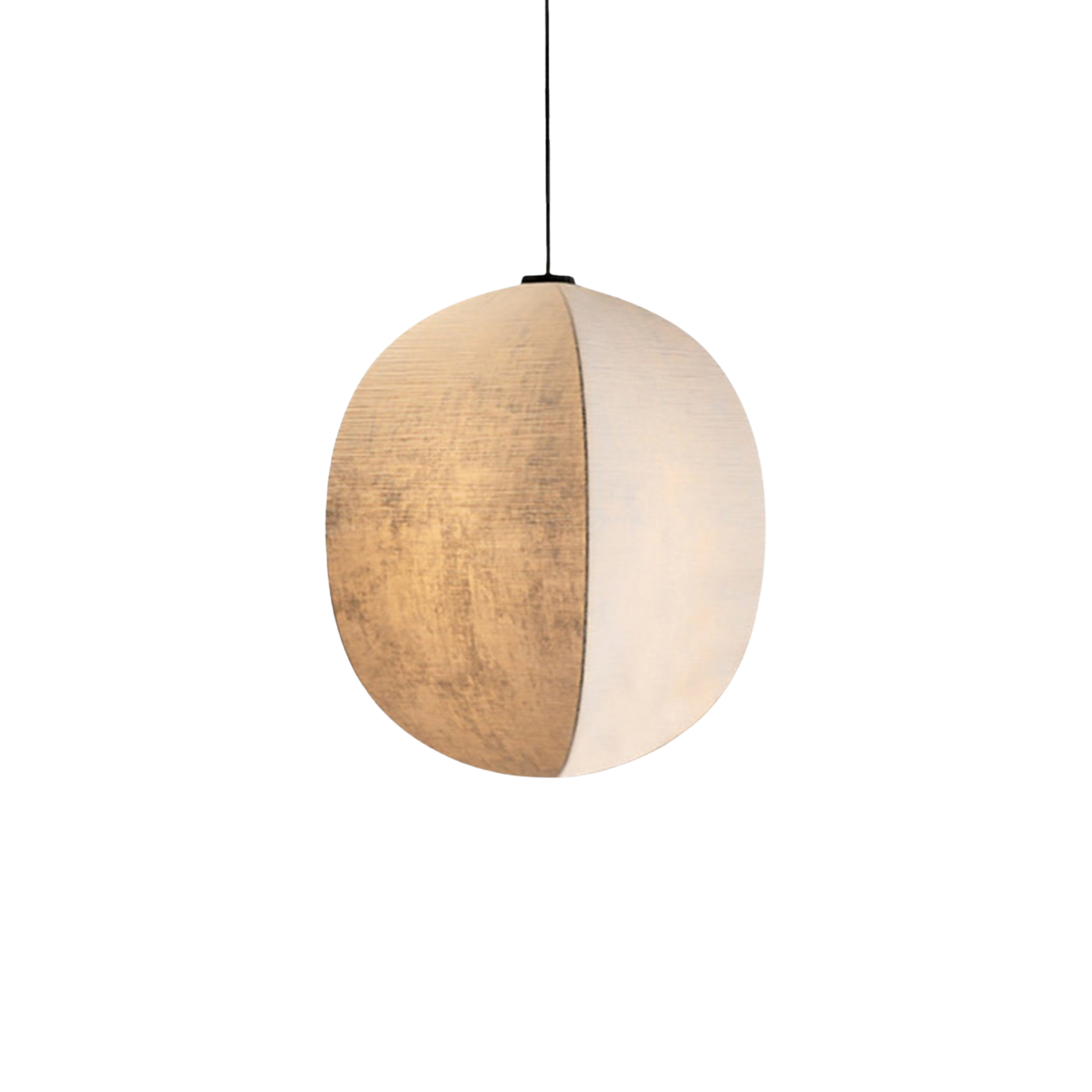 Hängelampe Stoff Weiß Laterne, Japanische Pendelleuchte Wabi Sabi