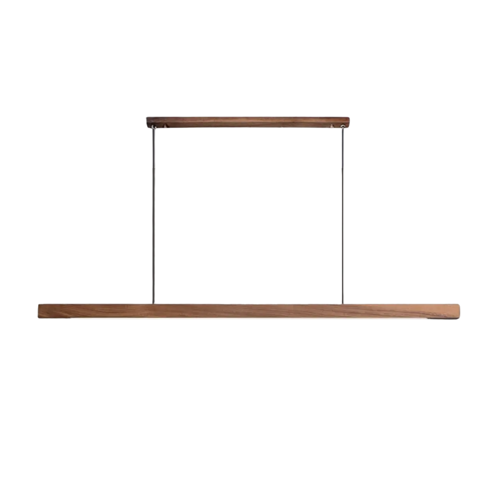 LED Hängelampe Esstisch Holzoptik, Lineare Pendelleuchte Dimmbar 120/150/180 cm