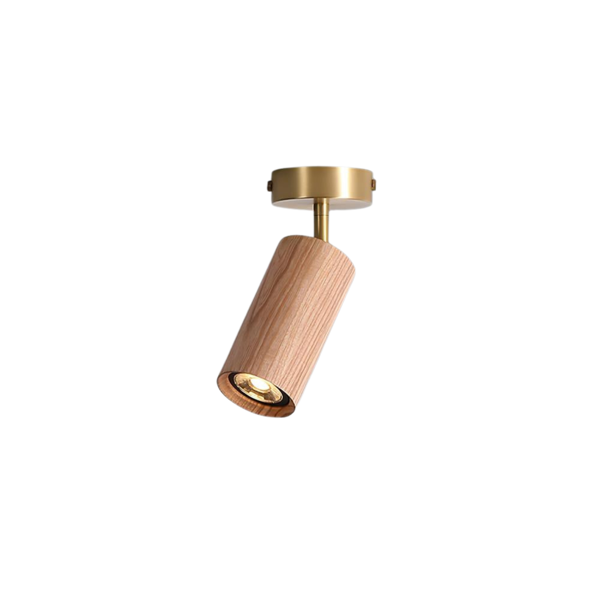 LED Deckenstrahler Schienensystem Holz, Deckenleuchte Verstellbar 1-4 Flammig