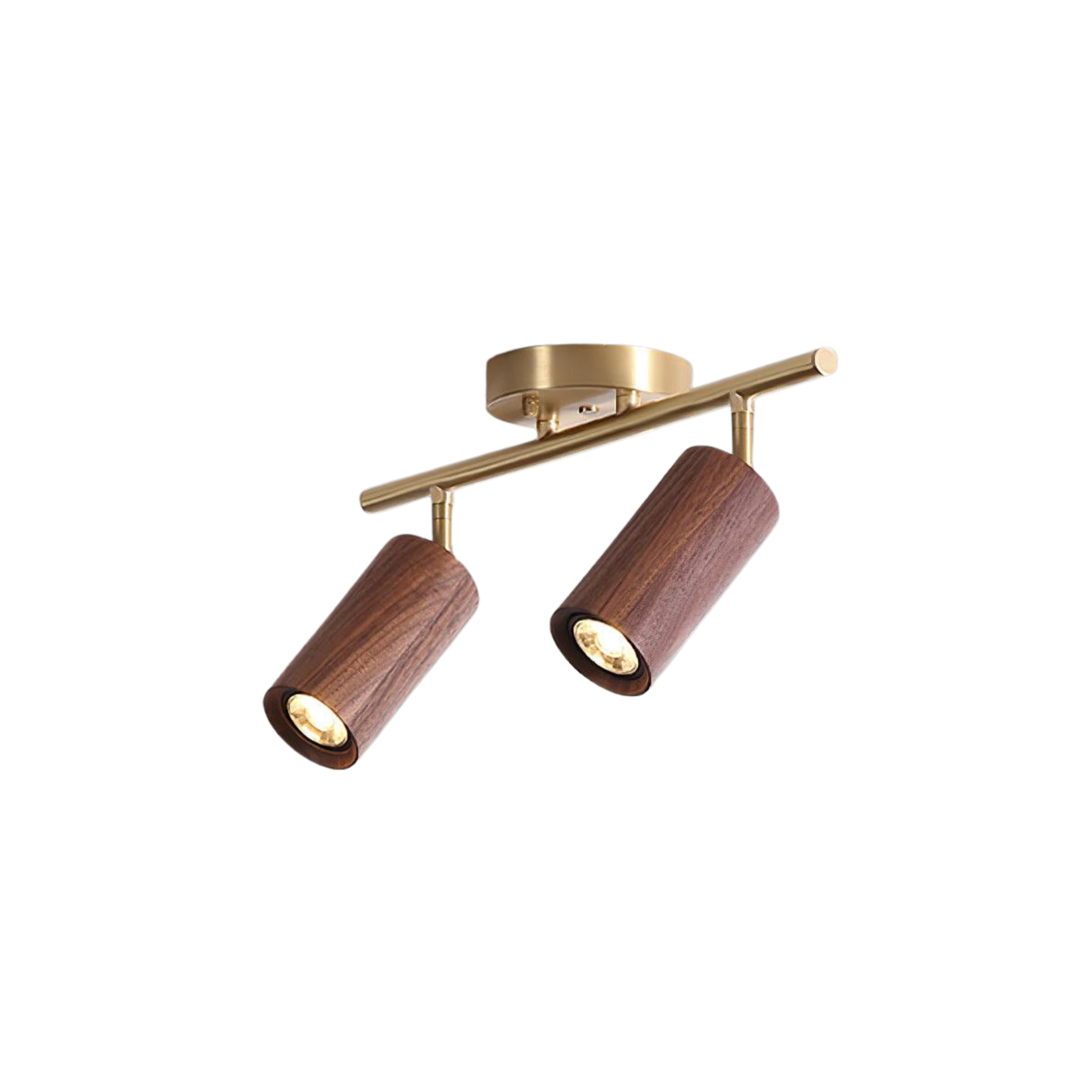LED Deckenstrahler Schienensystem Holz, Deckenleuchte Verstellbar 1-4 Flammig