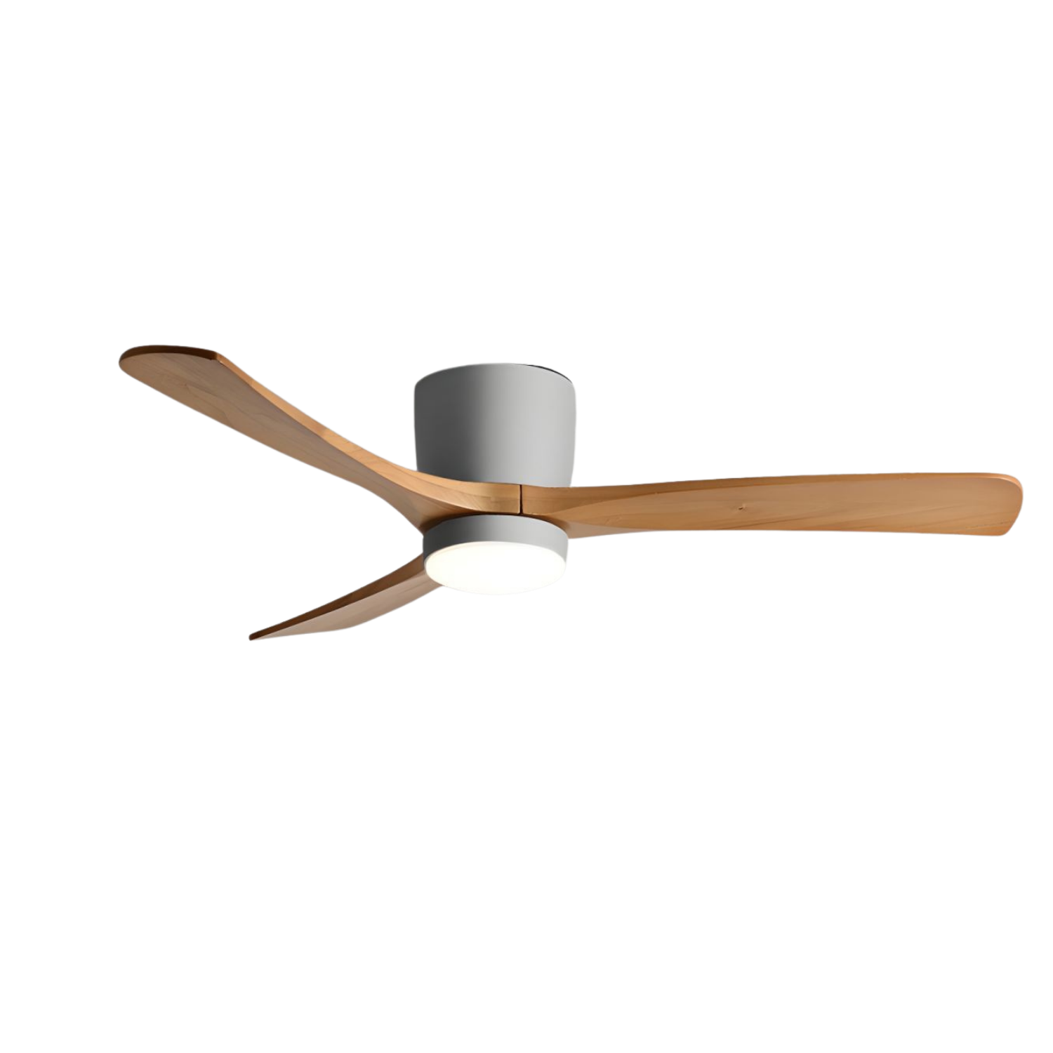 Deckenventilator mit Licht Leise Holz, LED Ventilator DC Motor 106–132 cm