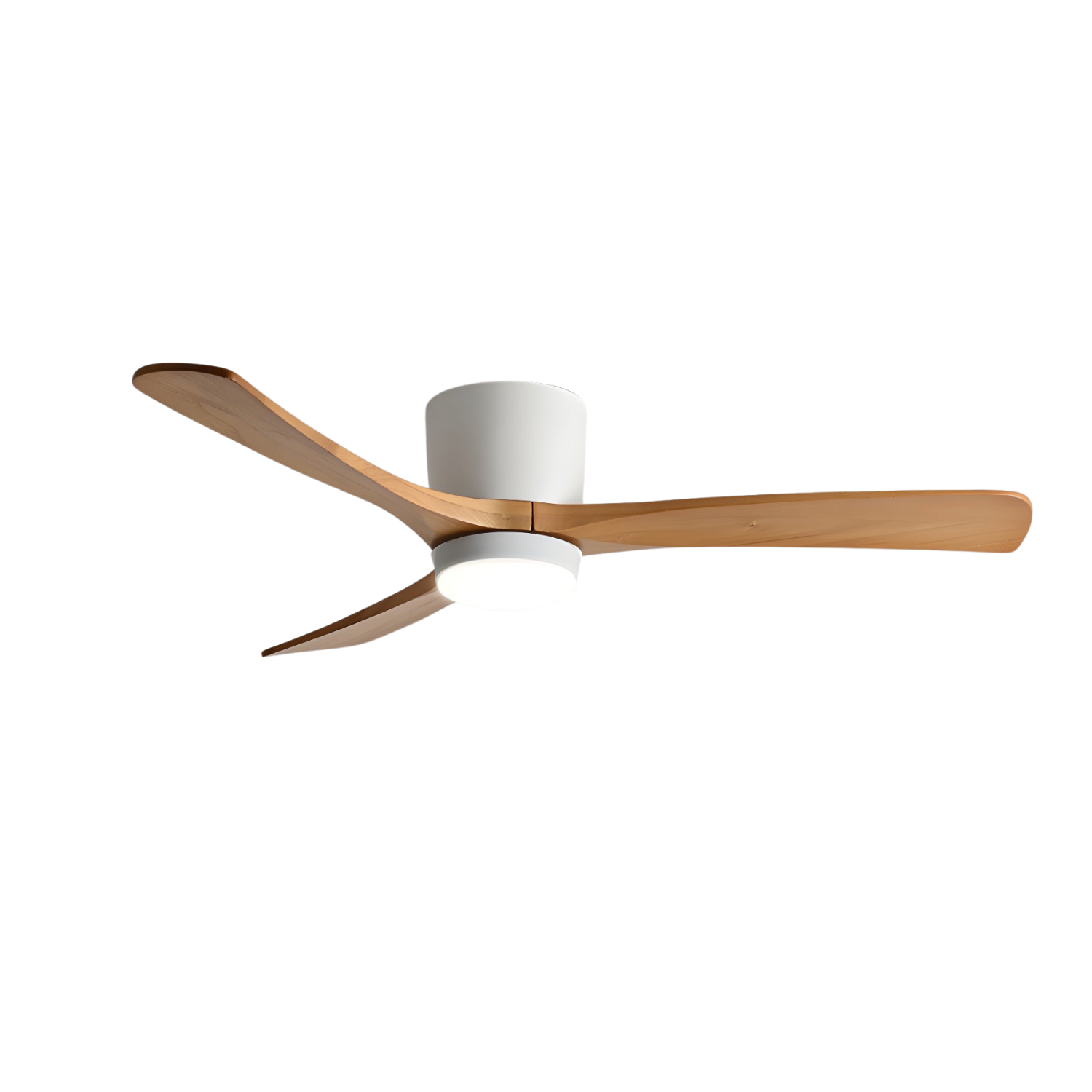 Deckenventilator mit Licht Leise Holz, LED Ventilator DC Motor 106–132 cm