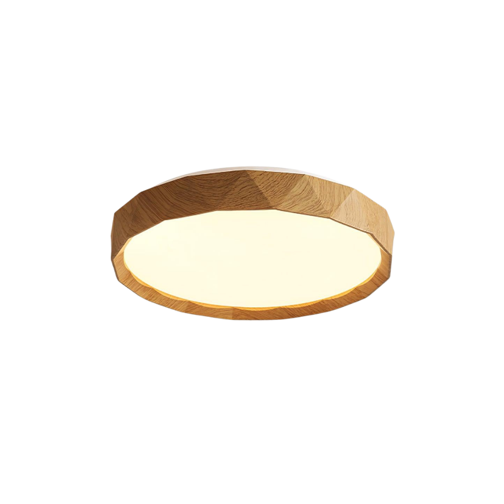 Wabi-Sabi Deckenleuchte Walnuss, Metall Acryl, LED Warmweiß 3000K