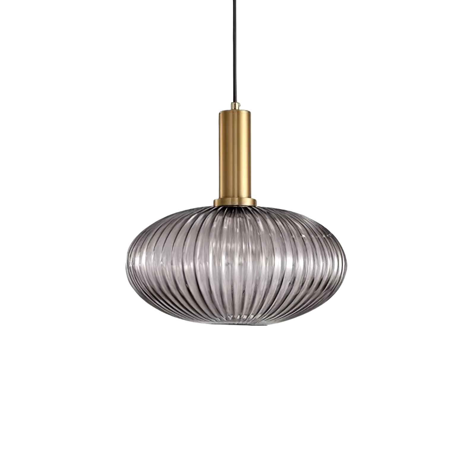 Pendelleuchte Glas Geriffelt, Vintage Design Dimmbar E27