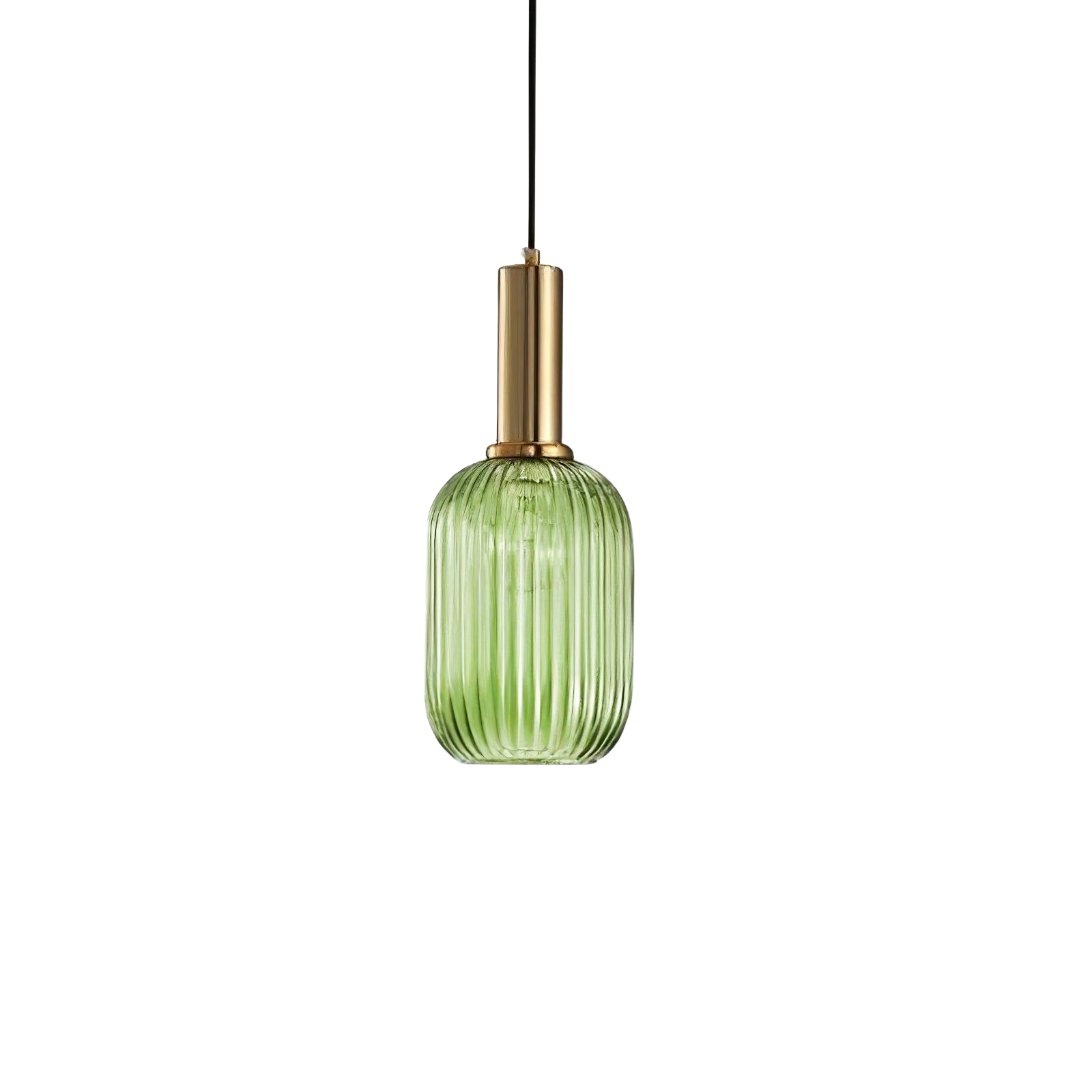 Pendelleuchte Glas Geriffelt, Vintage Design Dimmbar E27