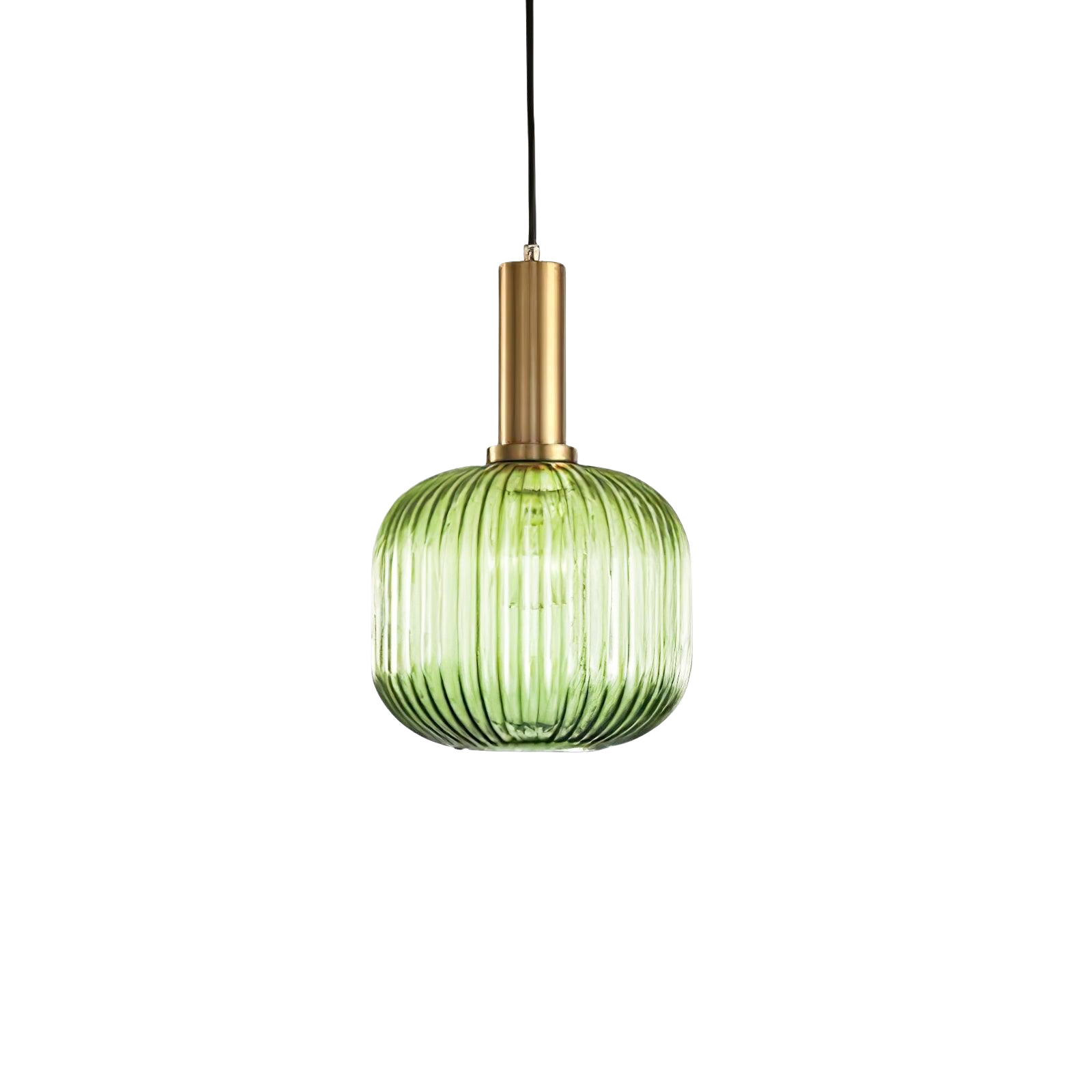 Pendelleuchte Glas Geriffelt, Vintage Design Dimmbar E27