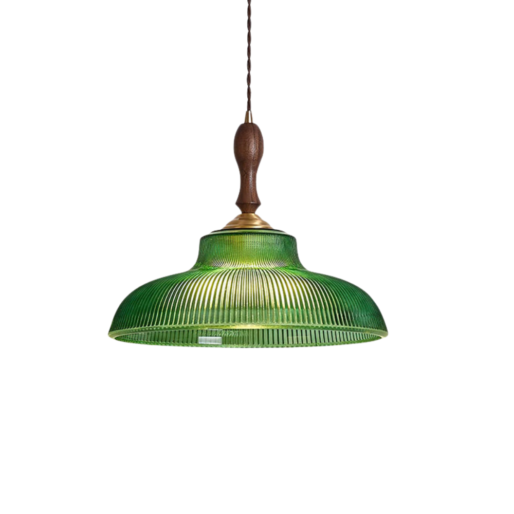 Grüne Pendelleuchte Glas, Vintage Design Dimmbar