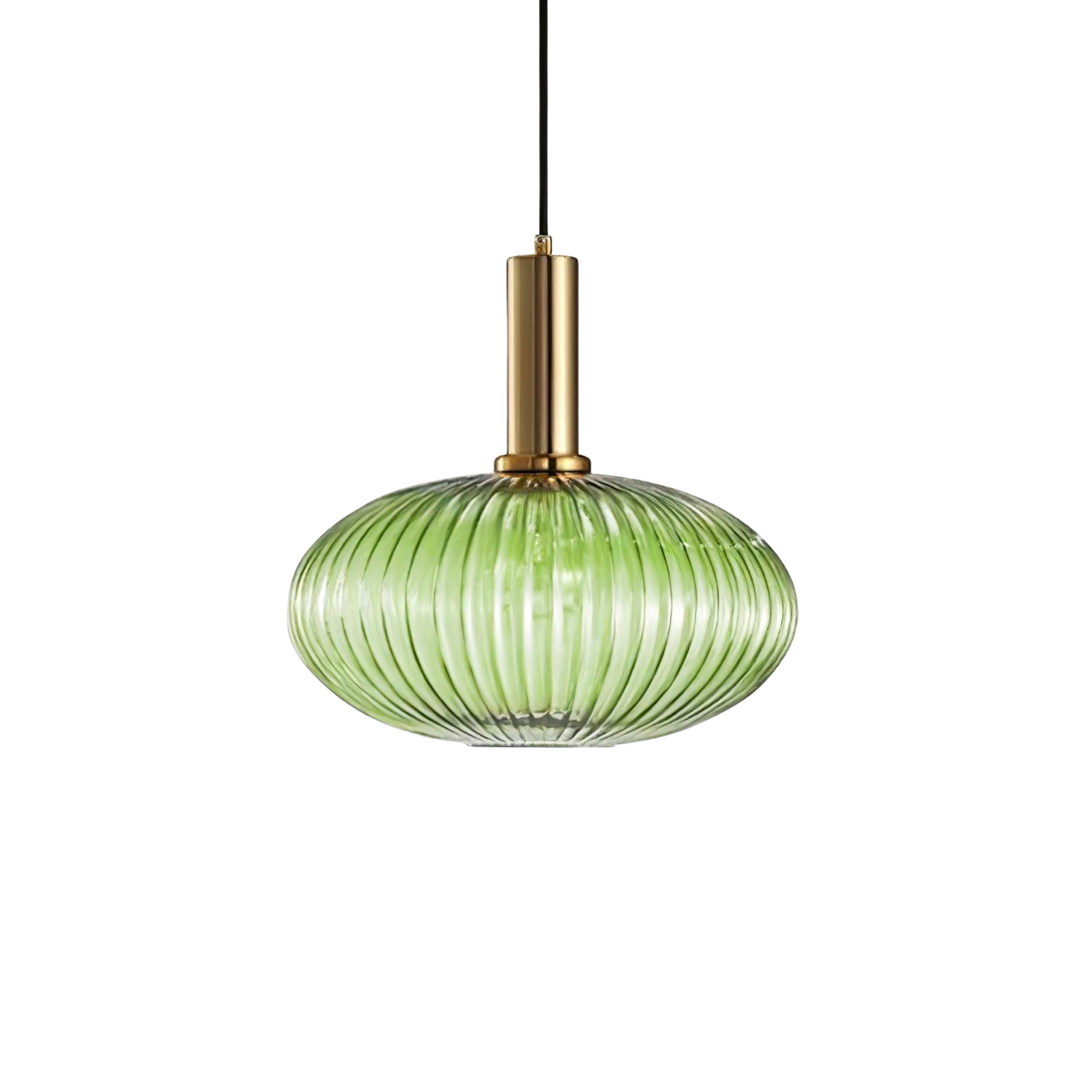 Pendelleuchte Glas Geriffelt, Vintage Design Dimmbar E27