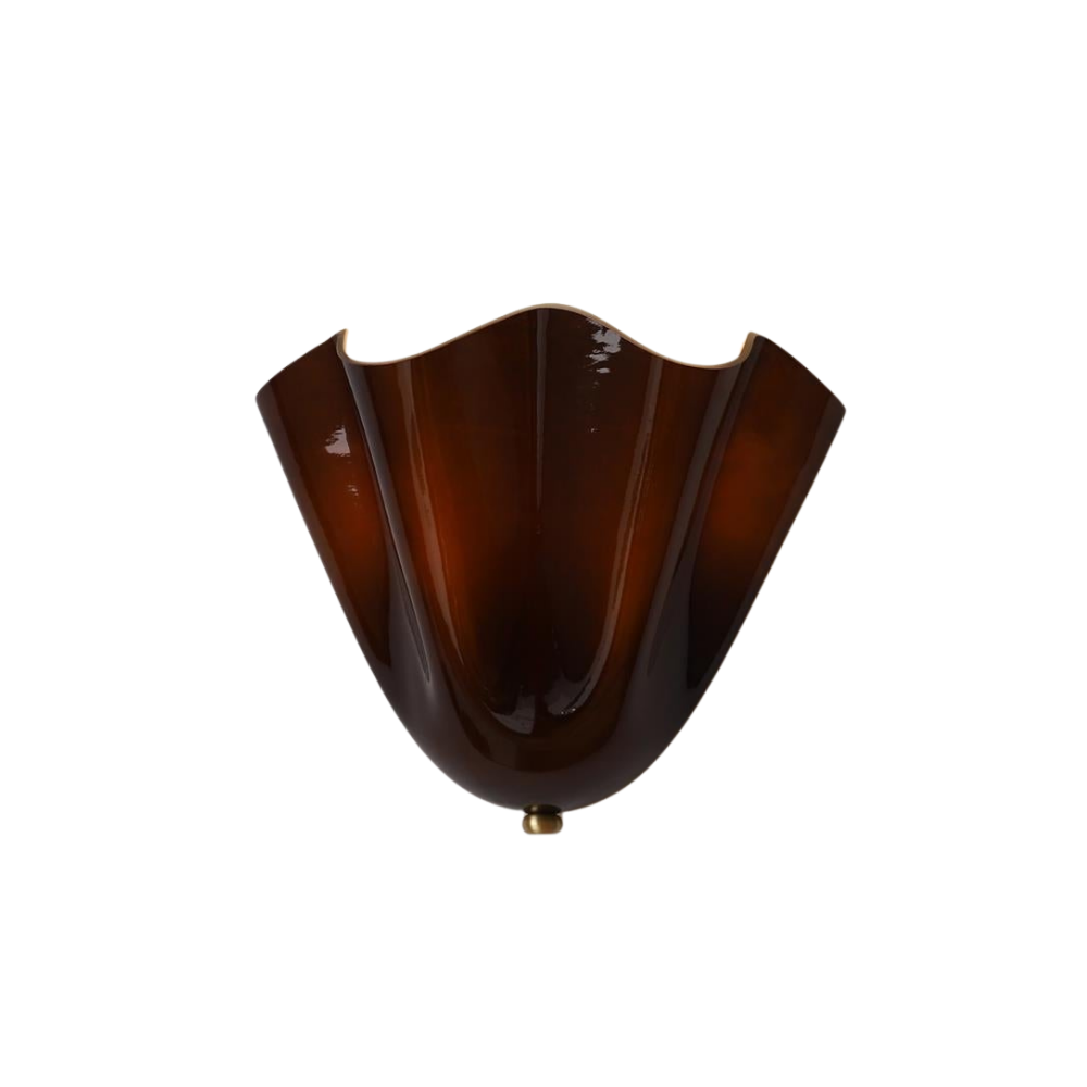 Wandleuchte Mundgeblasenes Glas, Blumenform Design Dimmbar Warmweiß