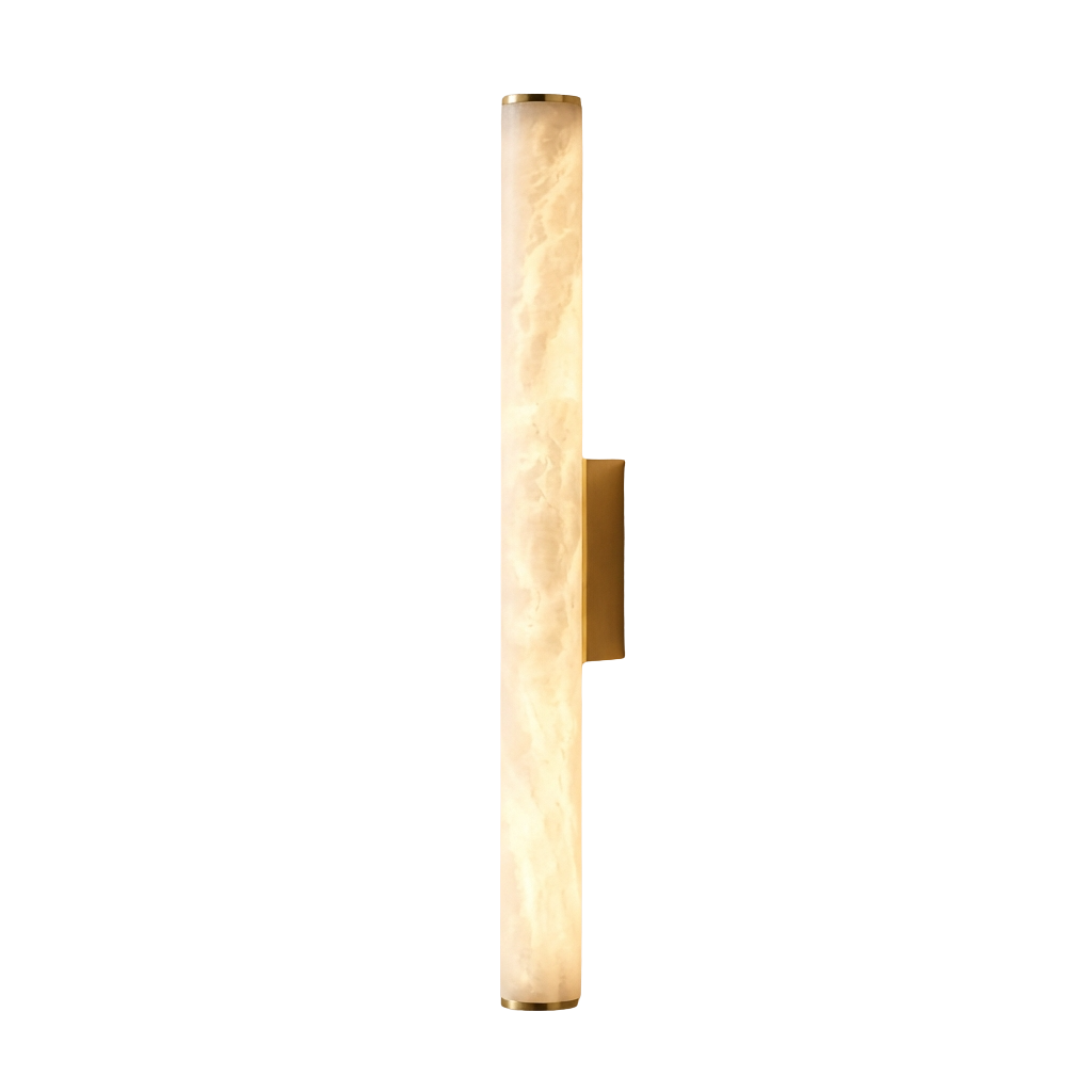 Alabaster Wandleuchte Linear, Naturstein Design Dimmbar