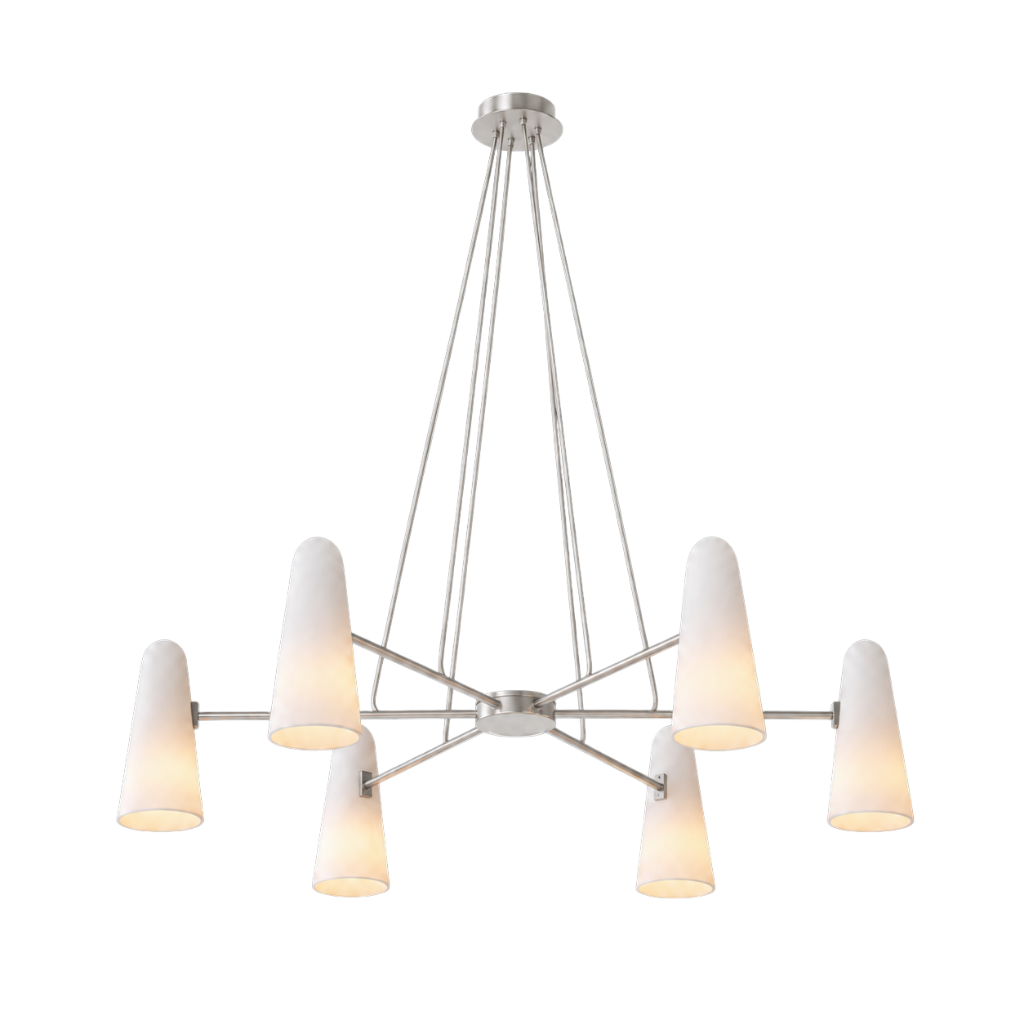 Kronleuchter Glas Messing, Vintage Design Dimmbar